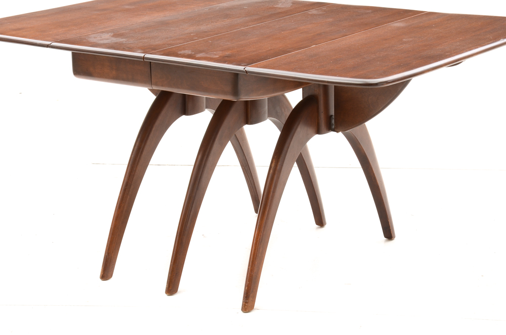 Mid Century Modern Drop Leaf Table with Chairs