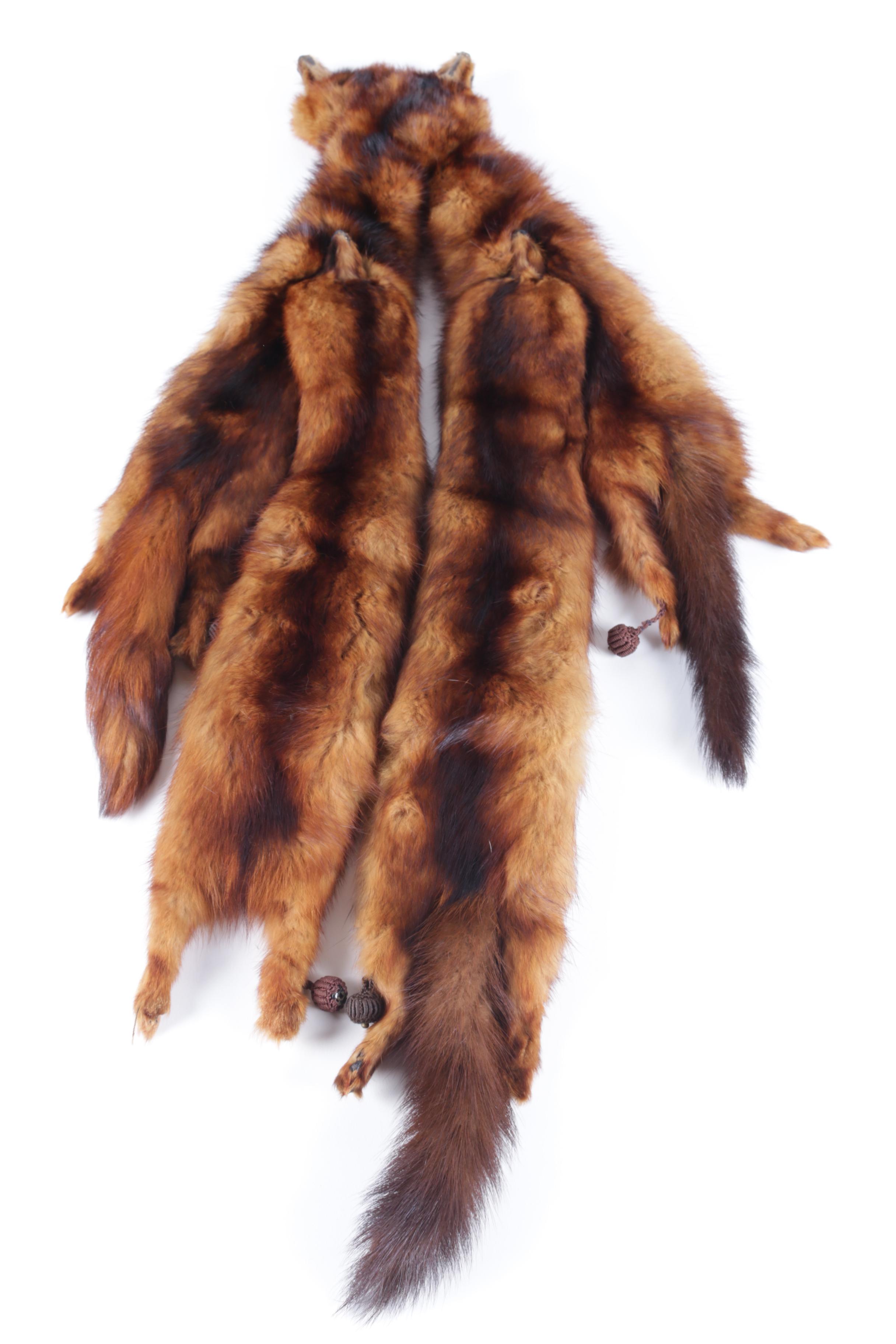 Pair of Mink Pelt Stoles and Collar