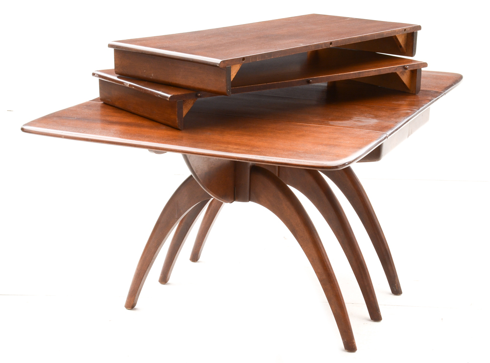 Mid Century Modern Drop Leaf Table with Chairs