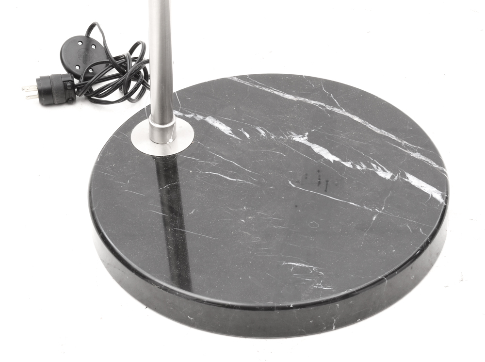 Mid Century Modern Style Silver Metal Arc Floor Lamp