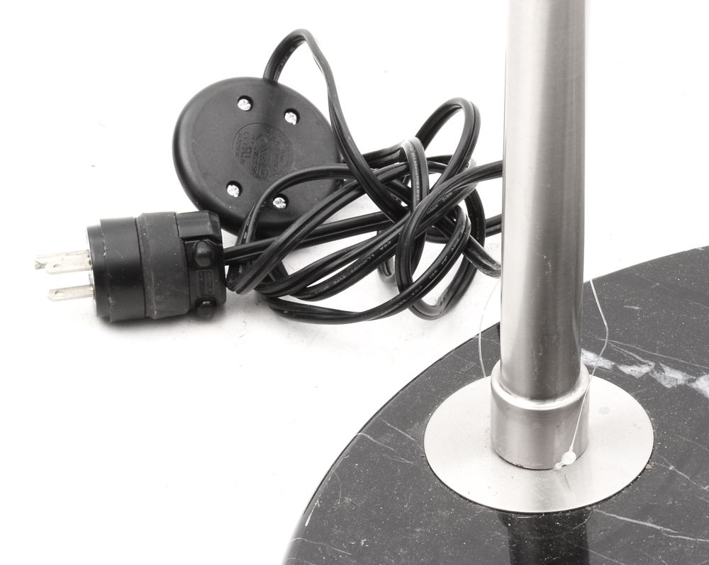 Mid Century Modern Style Silver Metal Arc Floor Lamp