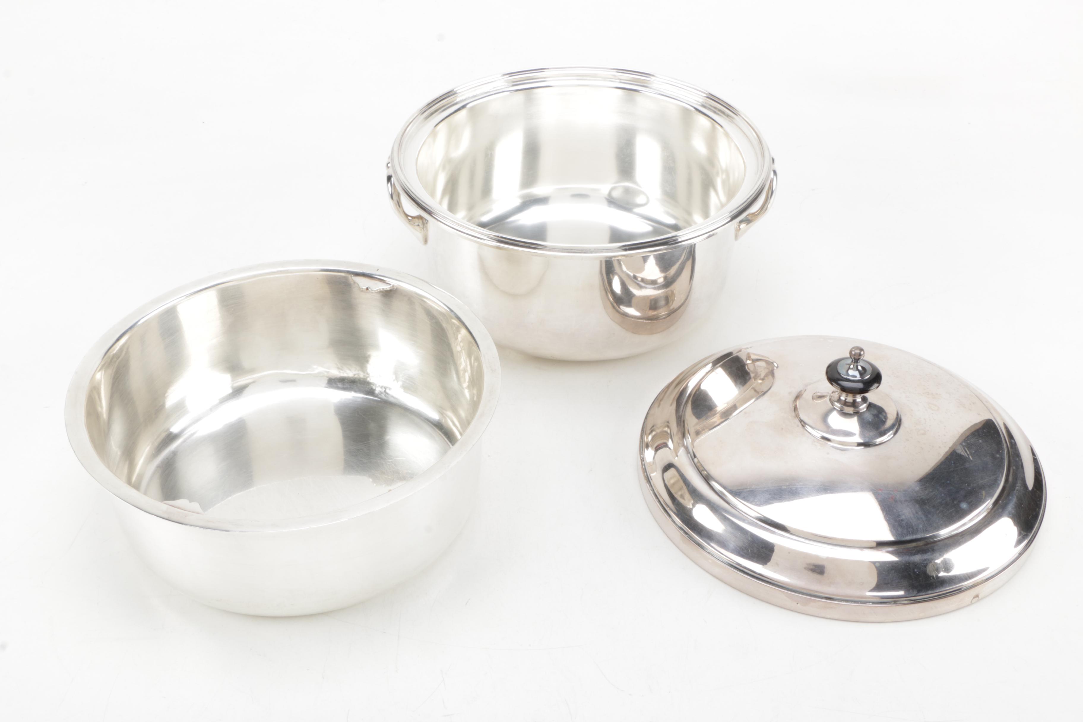 William Hutton & Sons Silver Plate Cook Pot and More