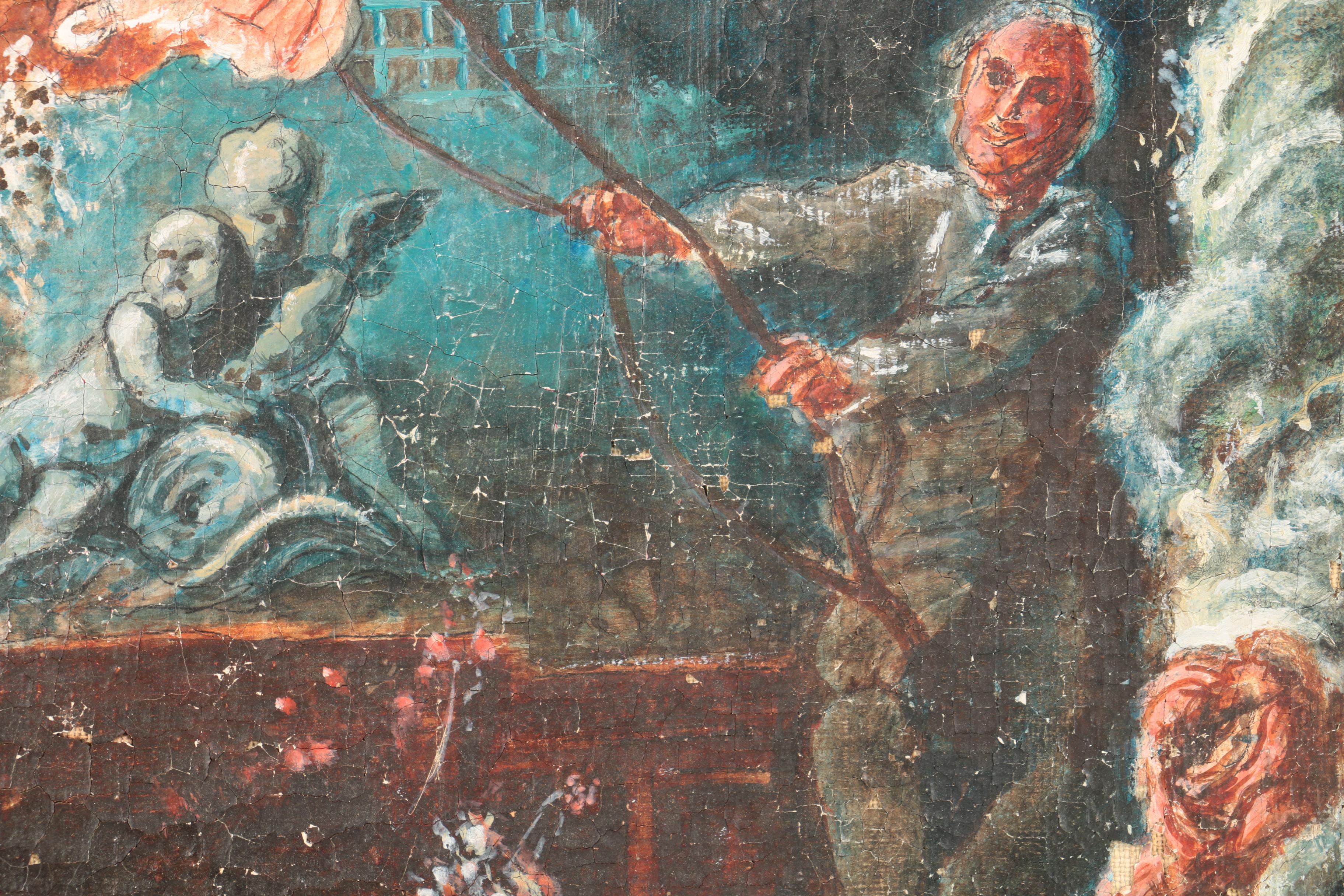 Paul Schaaphaus Oil on Canvas After Jean-Honore Fragonard's "The Swing"