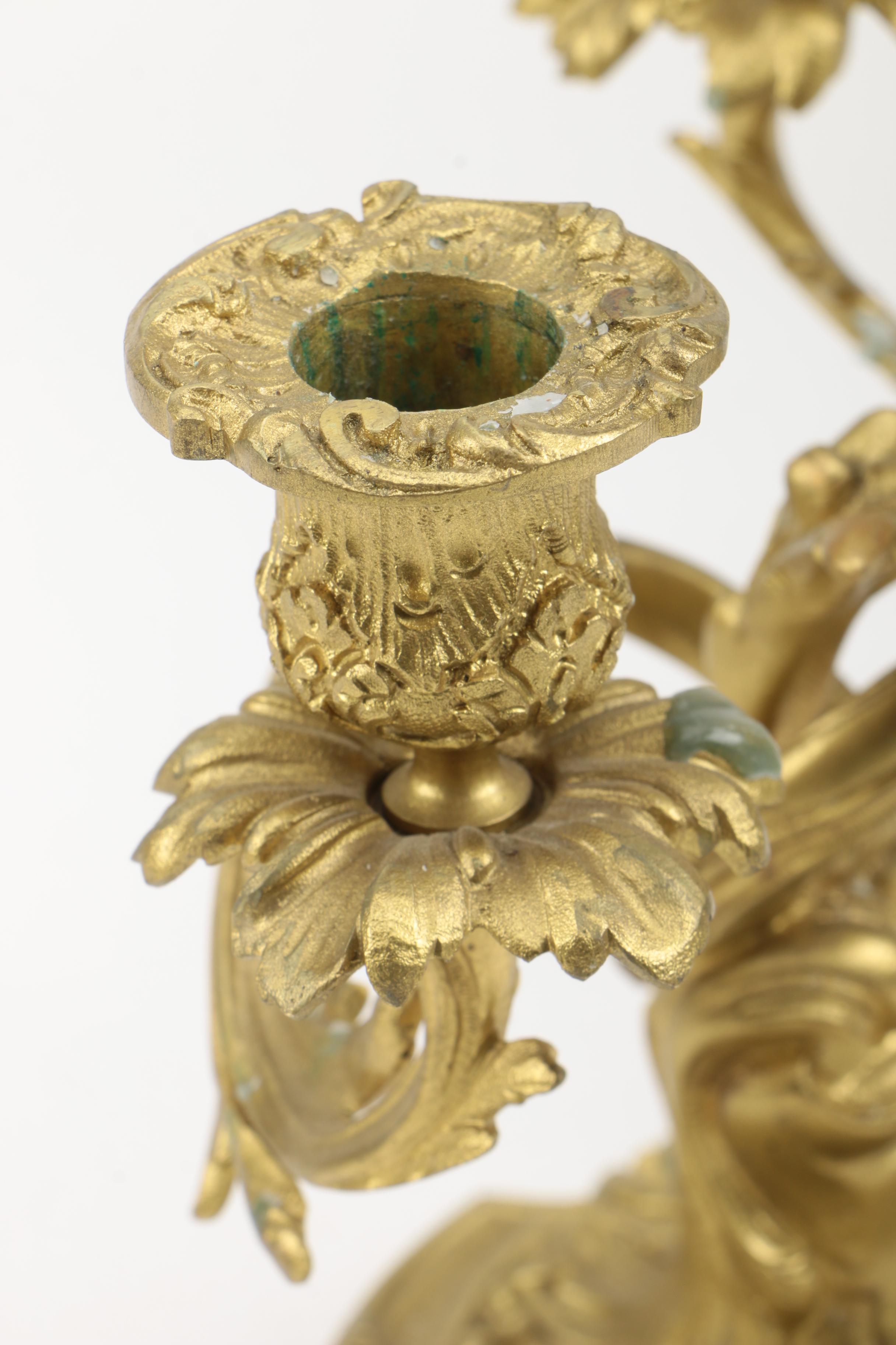 Brass Floral Candlesticks