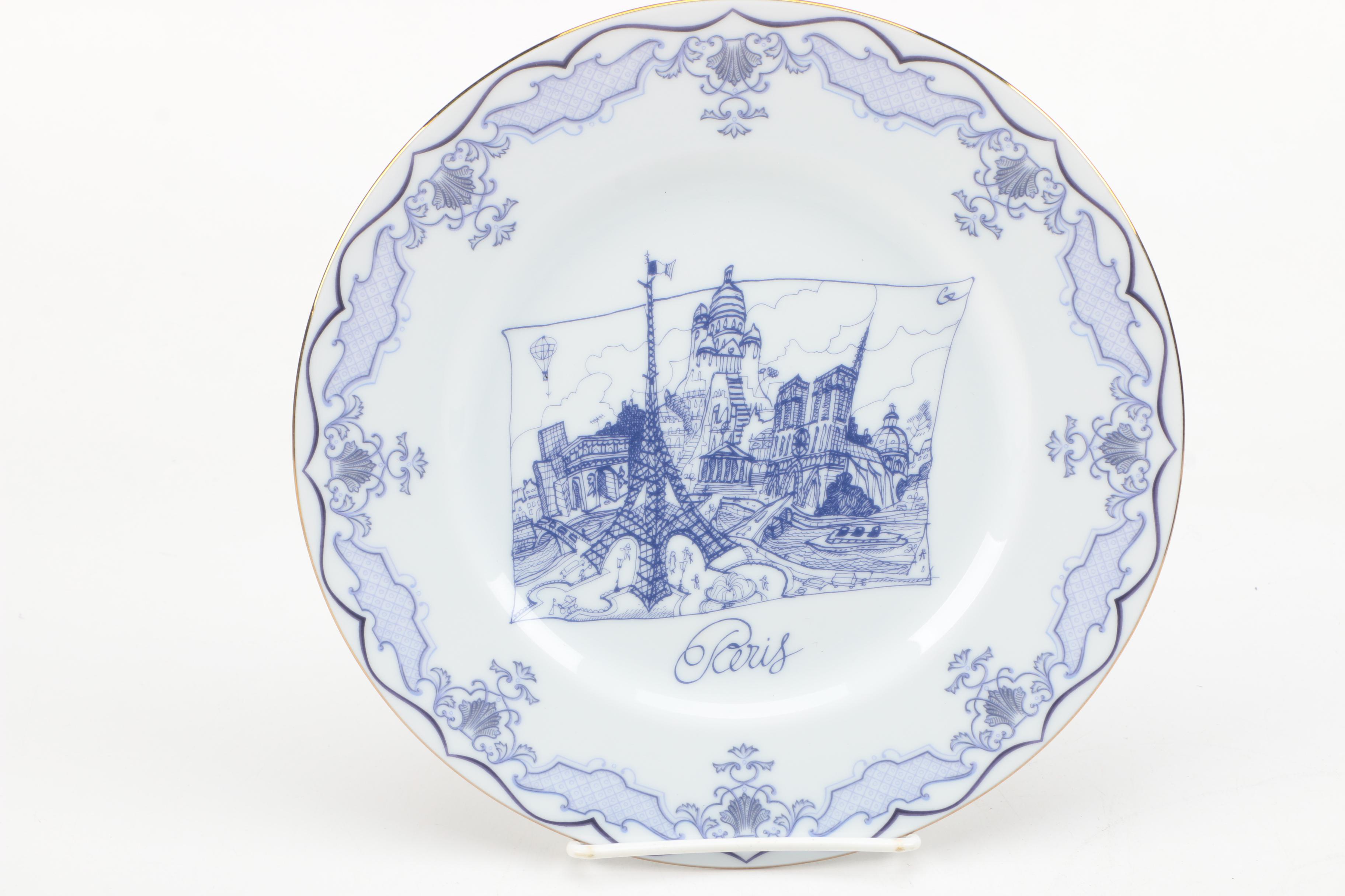 Wall Decor Including Christian Lacroix "Cartes Postales" Plate