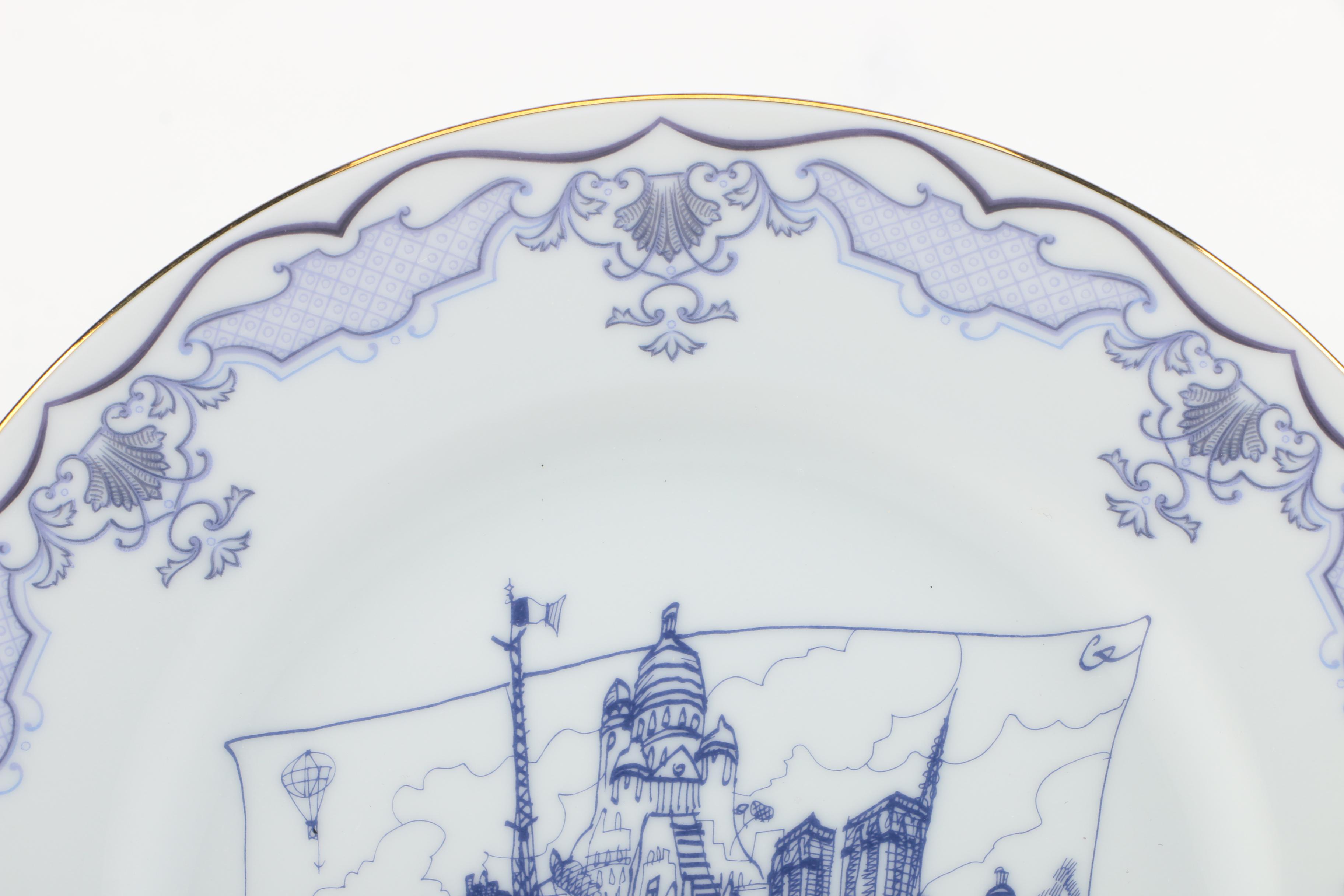 Wall Decor Including Christian Lacroix "Cartes Postales" Plate