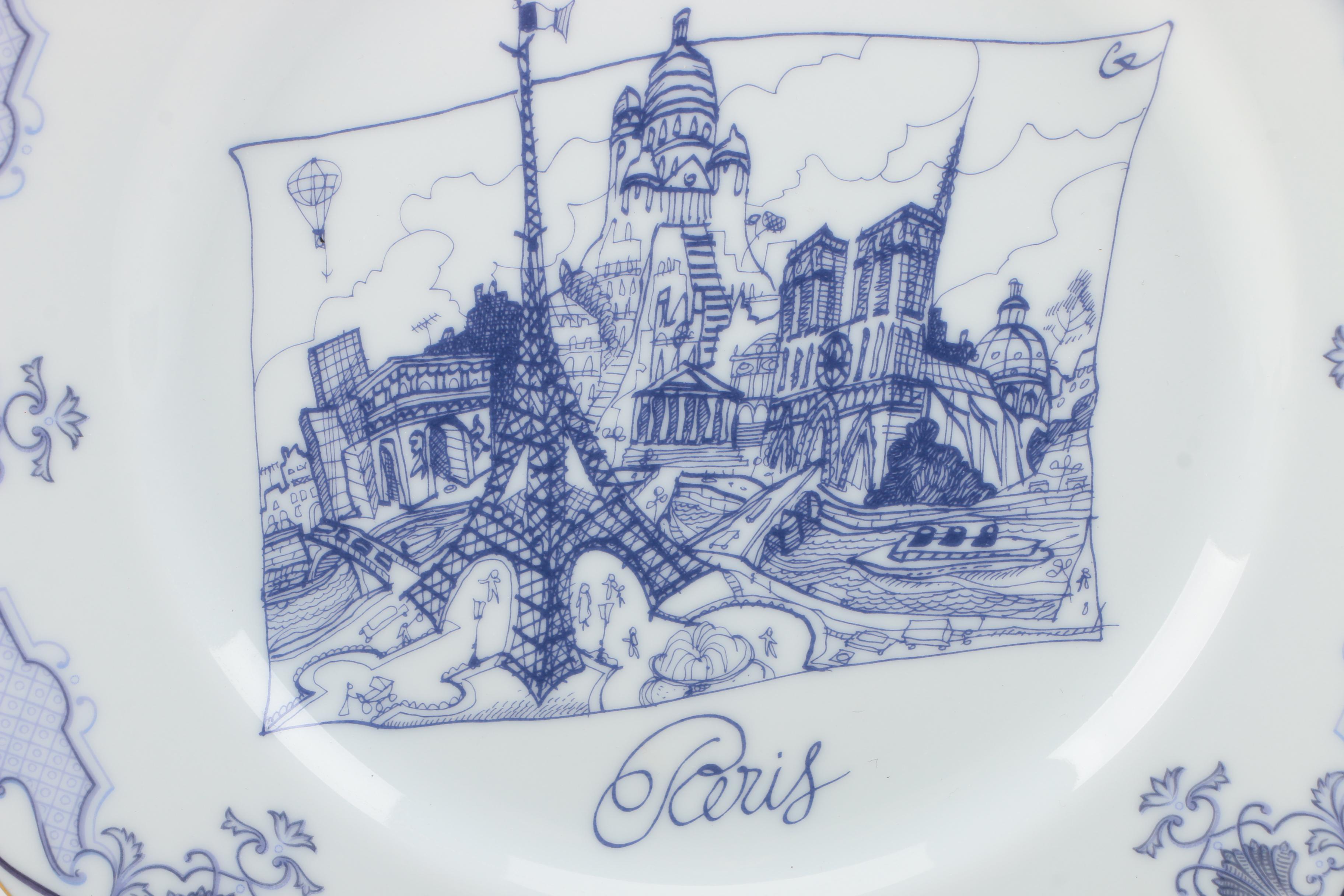 Wall Decor Including Christian Lacroix "Cartes Postales" Plate