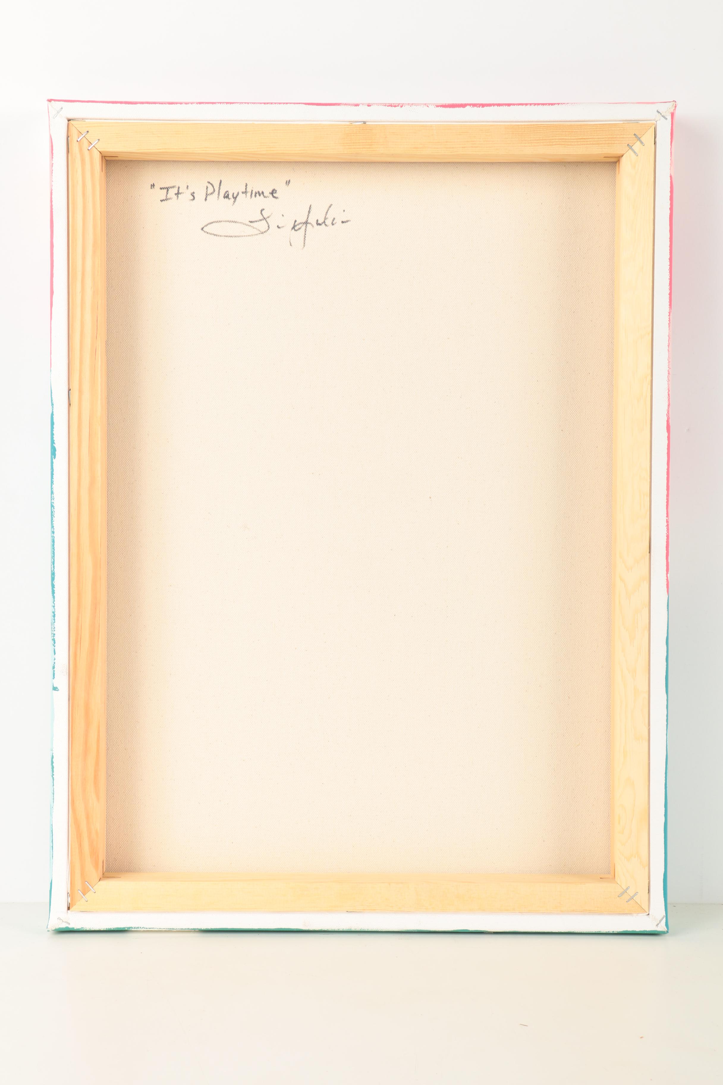 Acrylic Painting on Canvas "It's Playtime" by Nashville Artist Gina Julian