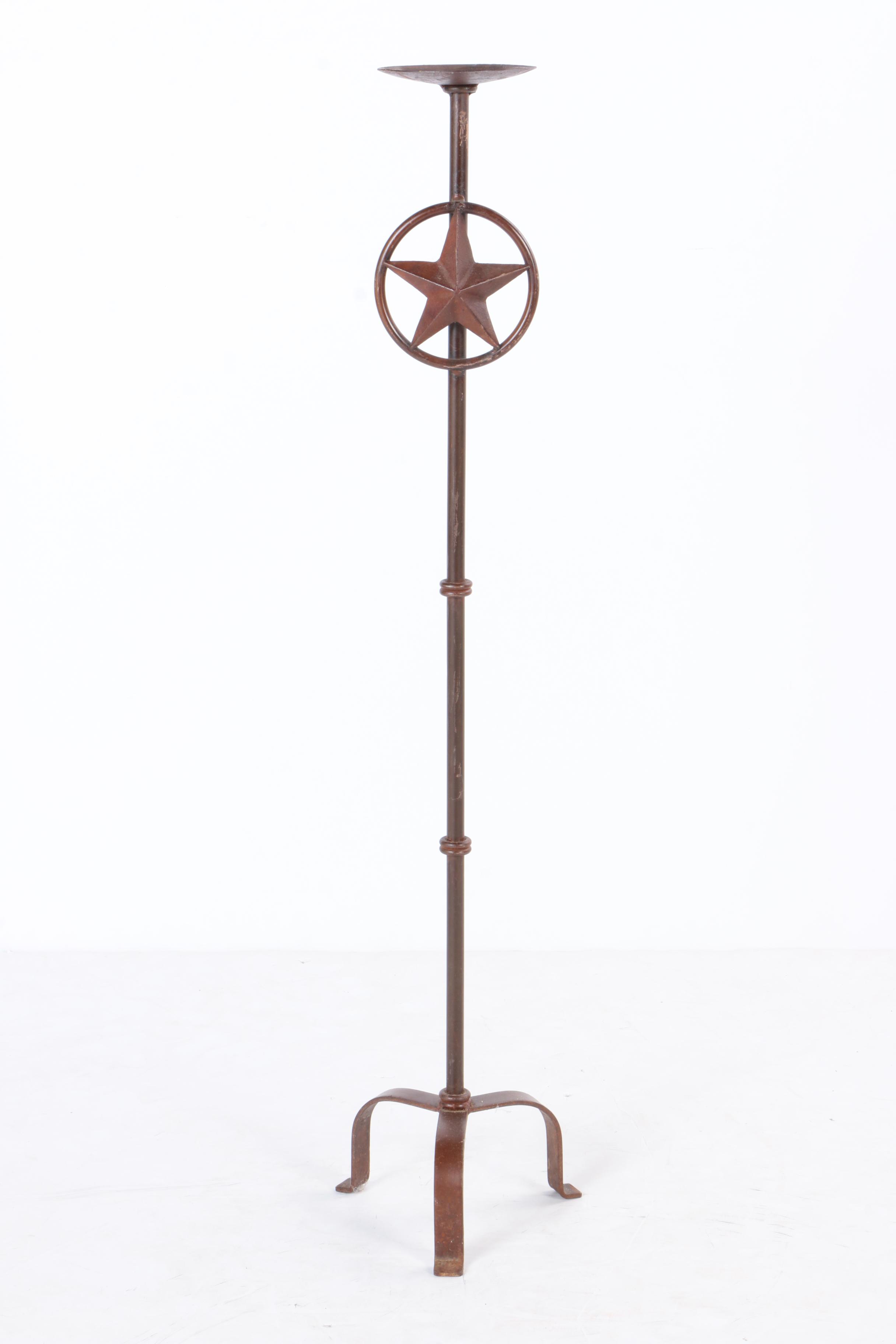 Set of Wrought Iron Candle Stands
