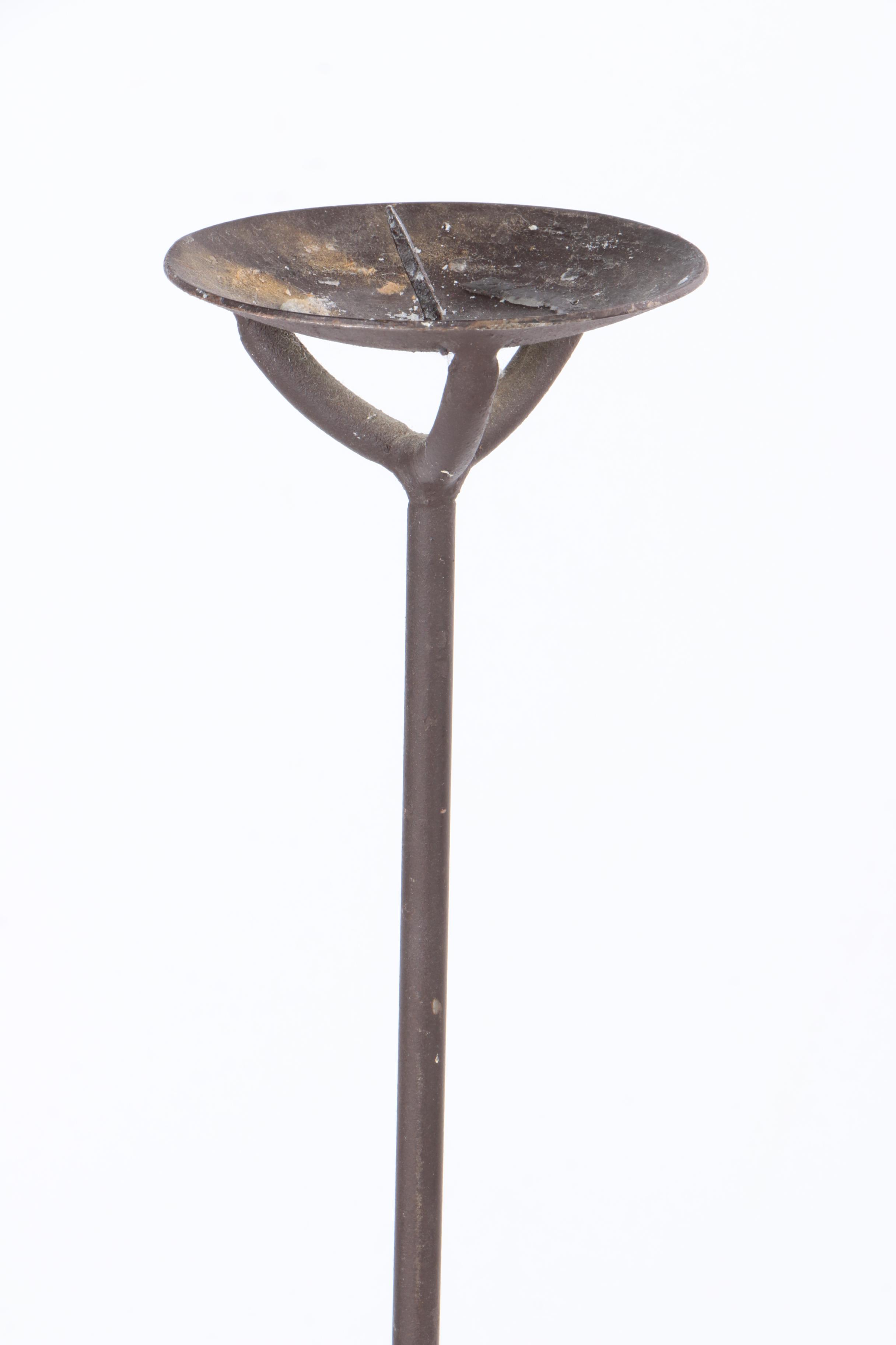 Set of Wrought Iron Candle Stands