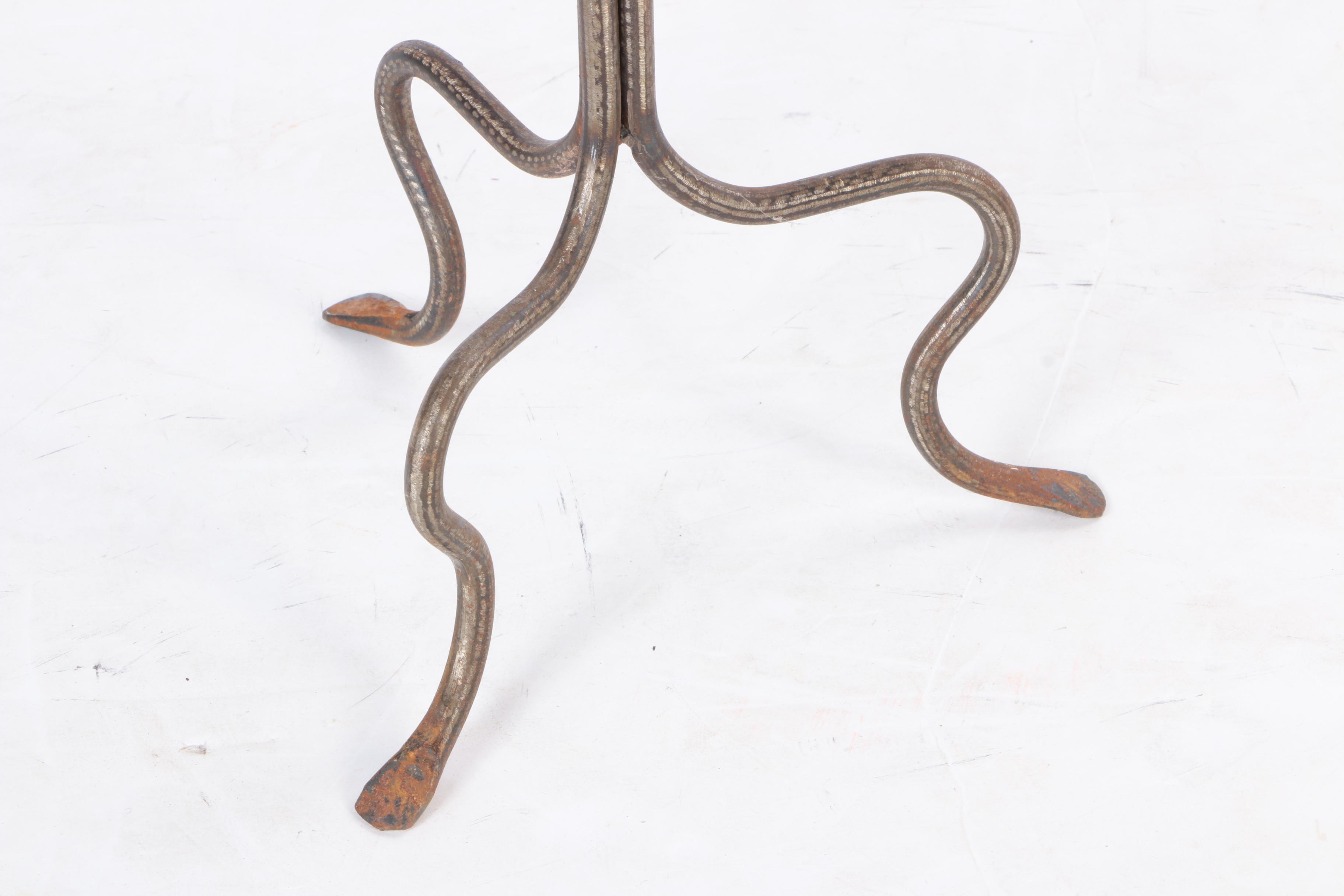 Set of Wrought Iron Candle Stands