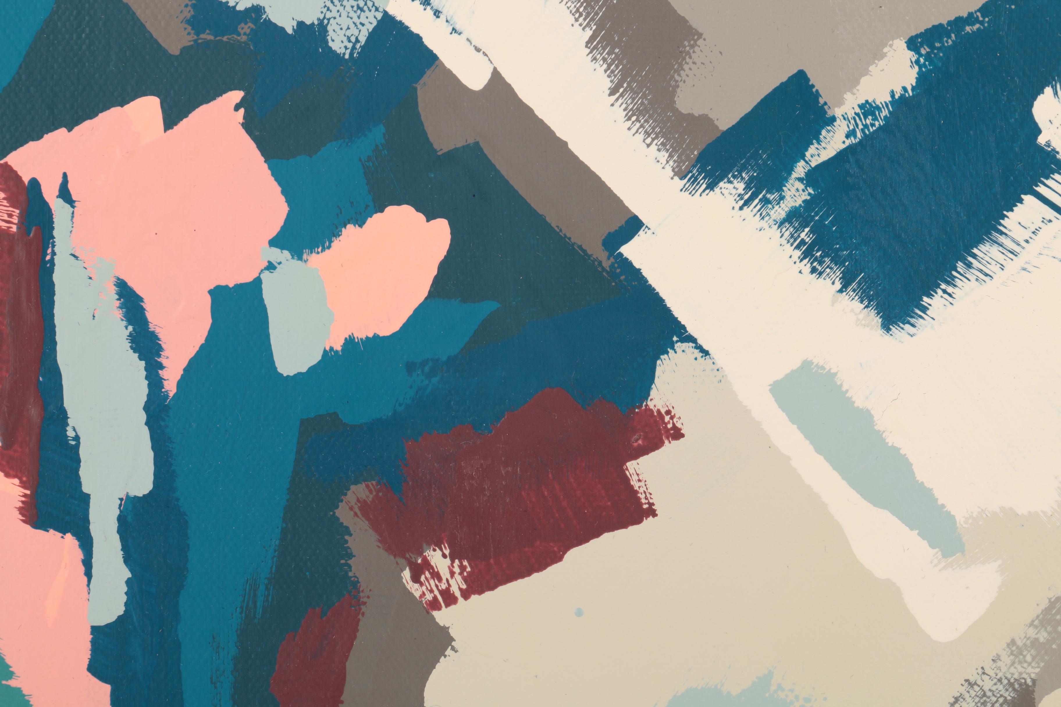 Abstract Acrylic Painting on Canvas "Ghost Pines" by Gina Julian