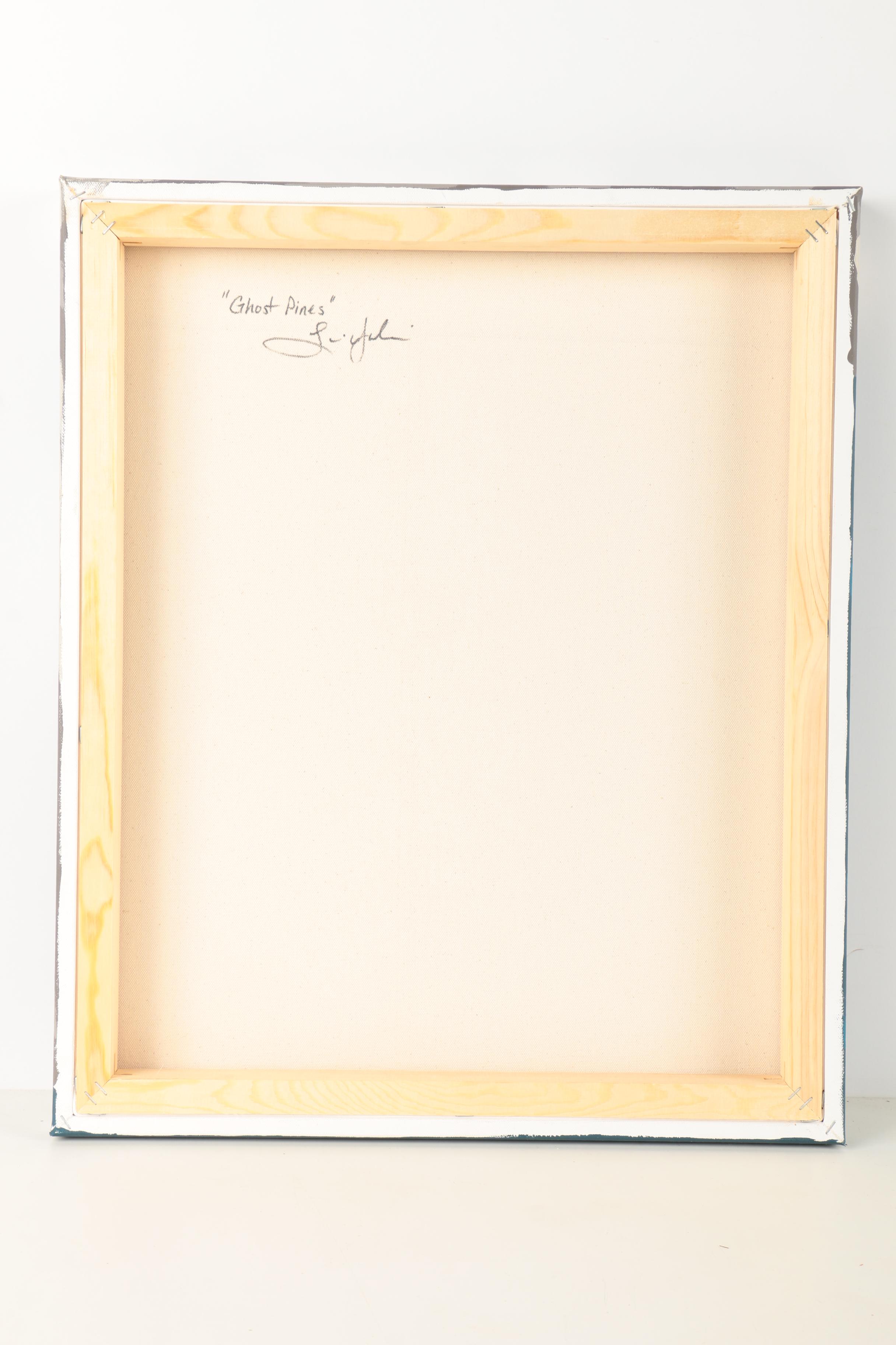 Abstract Acrylic Painting on Canvas "Ghost Pines" by Gina Julian