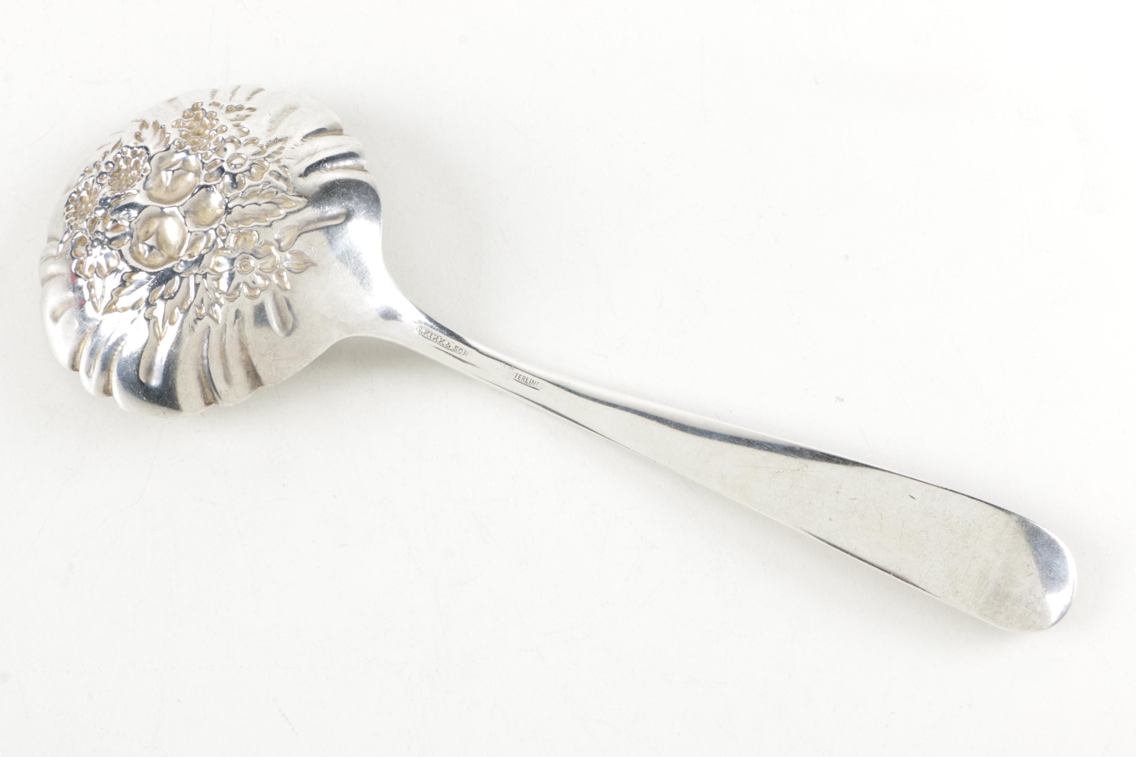 Assorted Sterling Silver Utensils Featuring Thomas Whipham and S. Kirk and Son