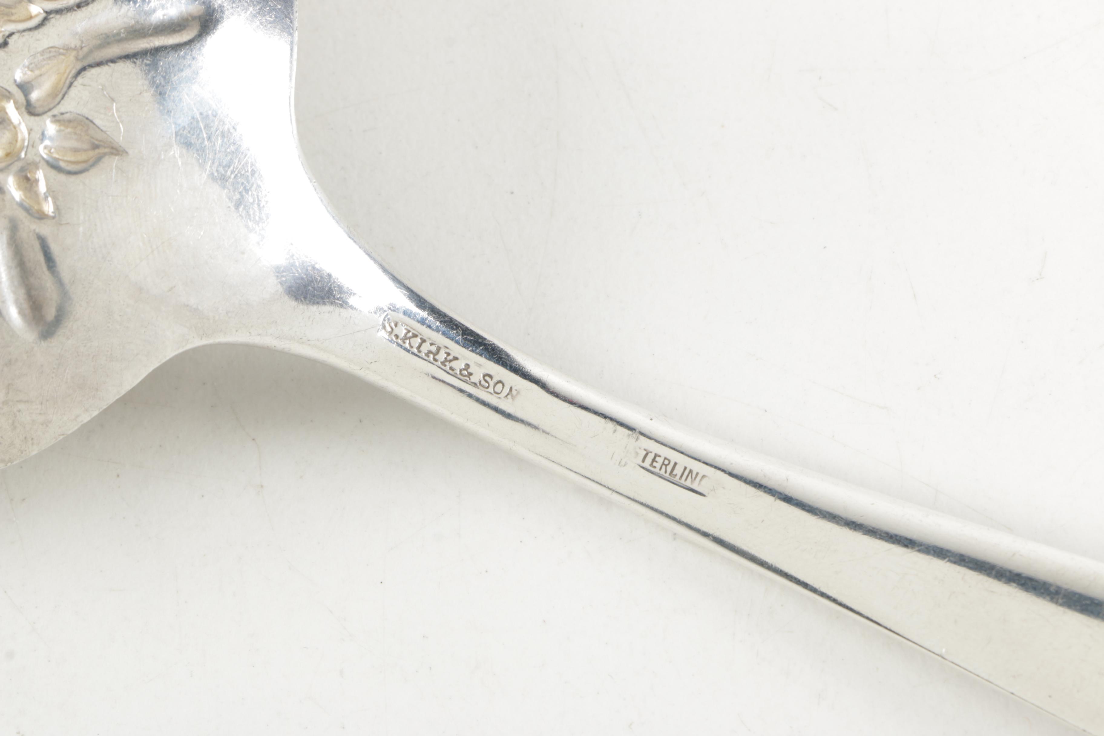 Assorted Sterling Silver Utensils Featuring Thomas Whipham and S. Kirk and Son