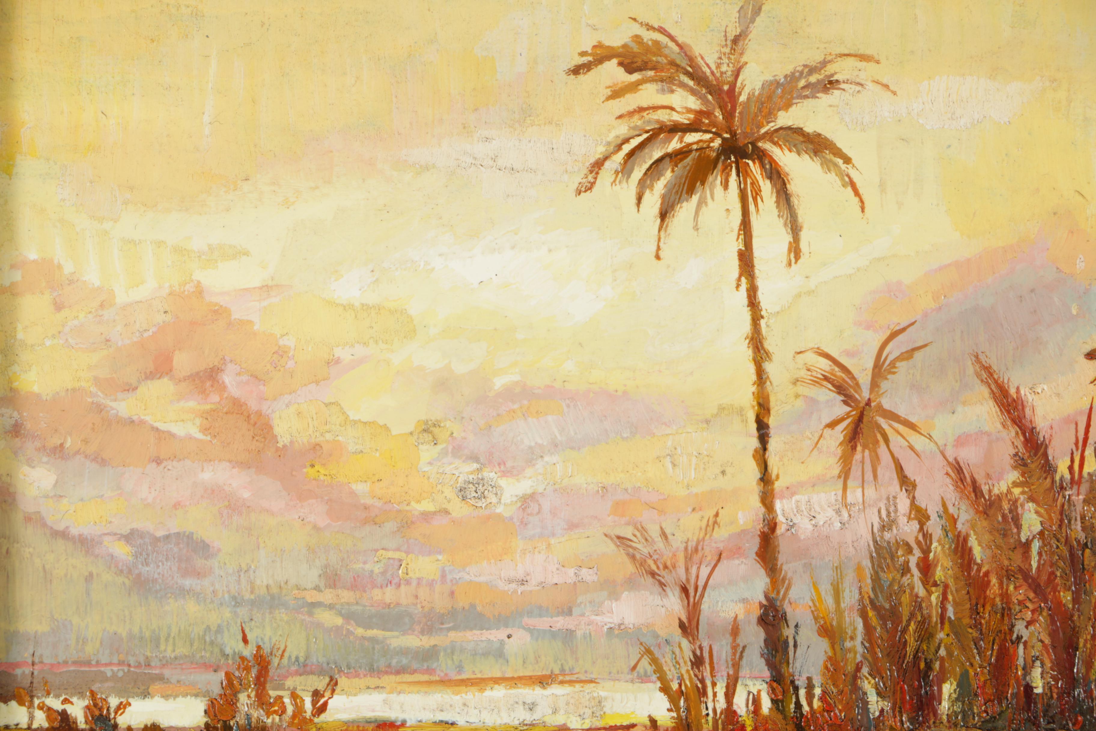 Oil Painting of Tropical Sunrise