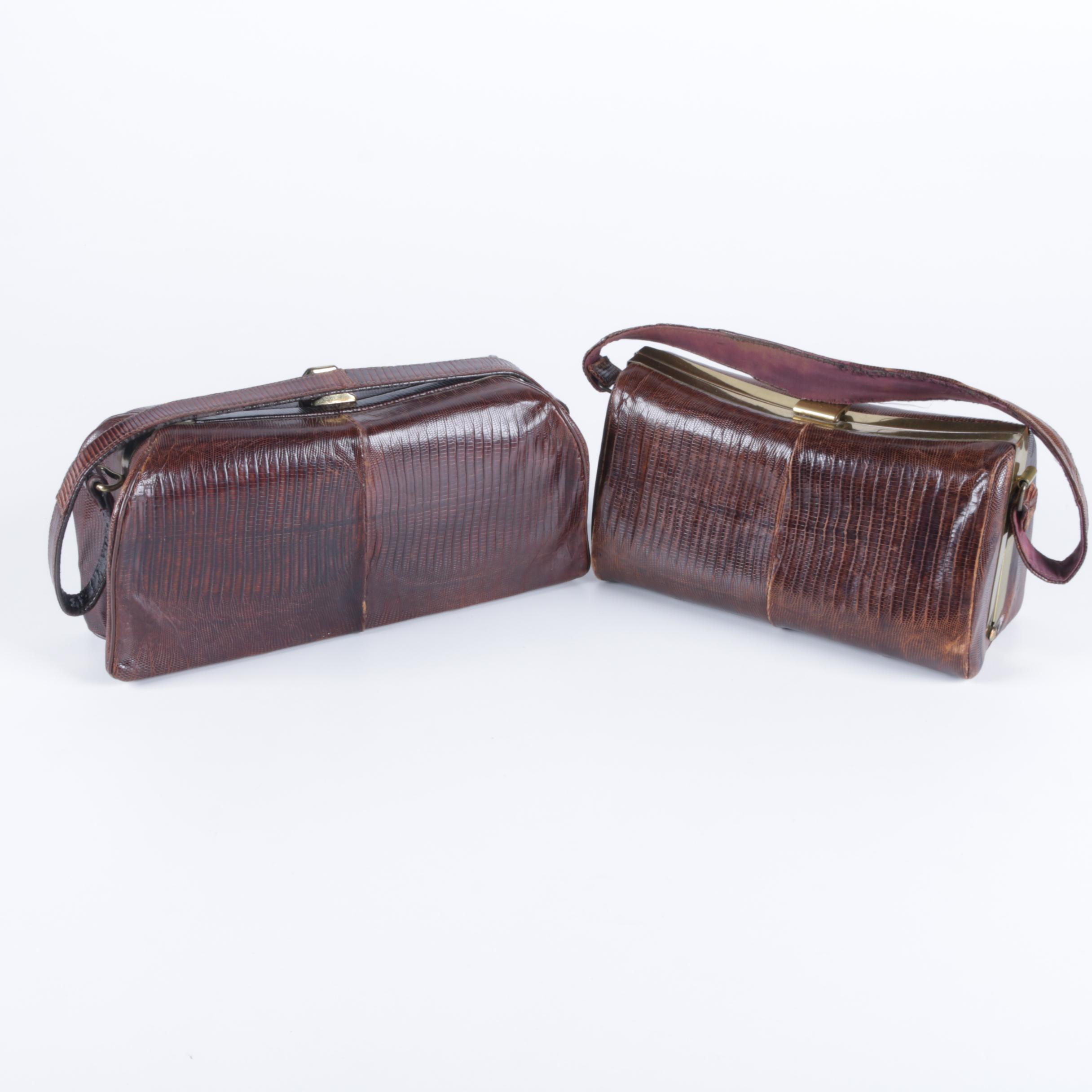 Lizard Skin Leather Handbags