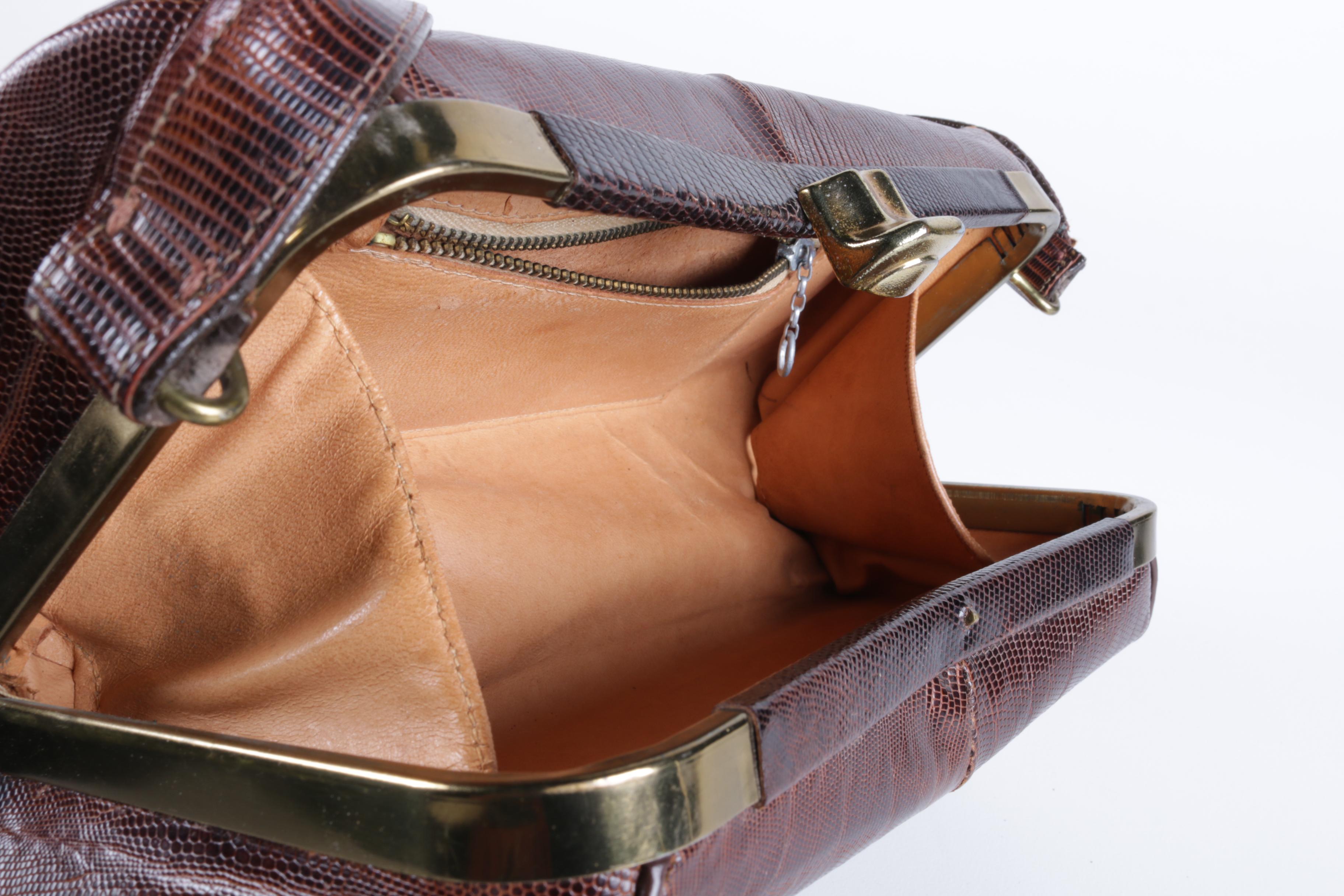 Lizard Skin Leather Handbags