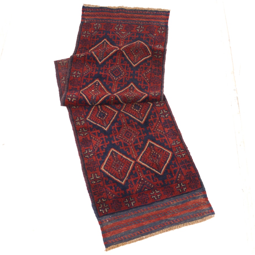 Hand-Knotted Persian Baluch Rug Runner