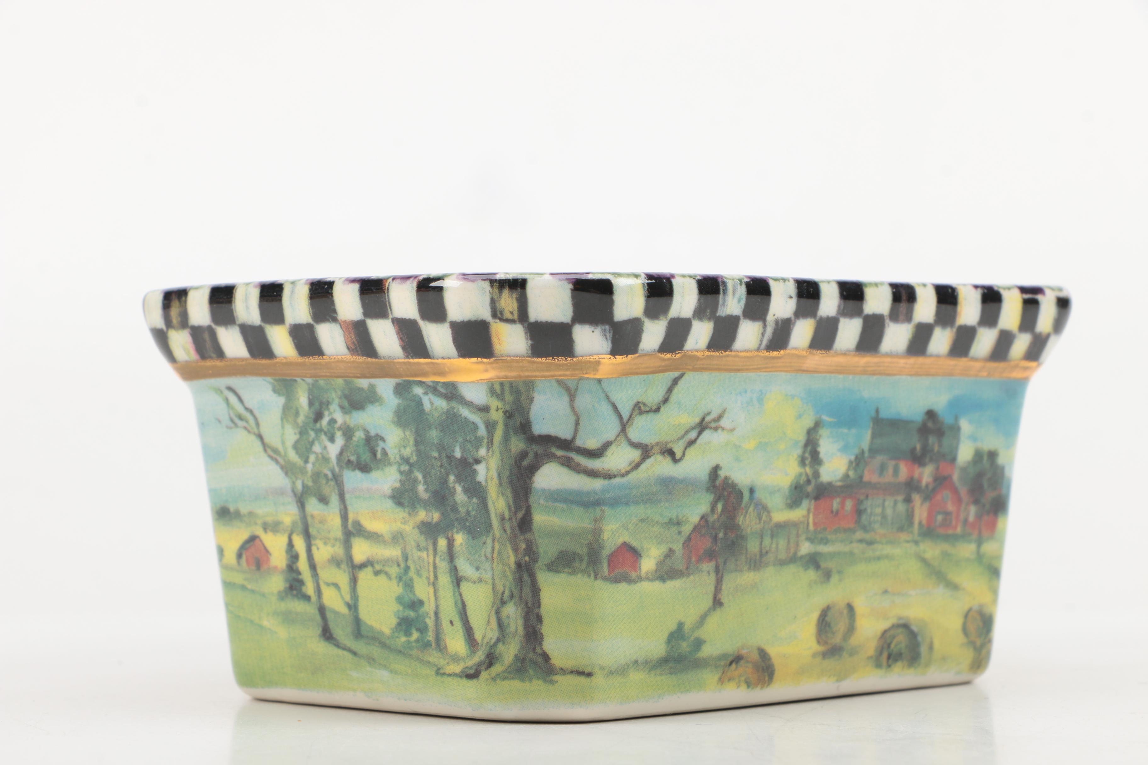 MacKenzie Childs MacLachlan Box with Thistle Lid 1990