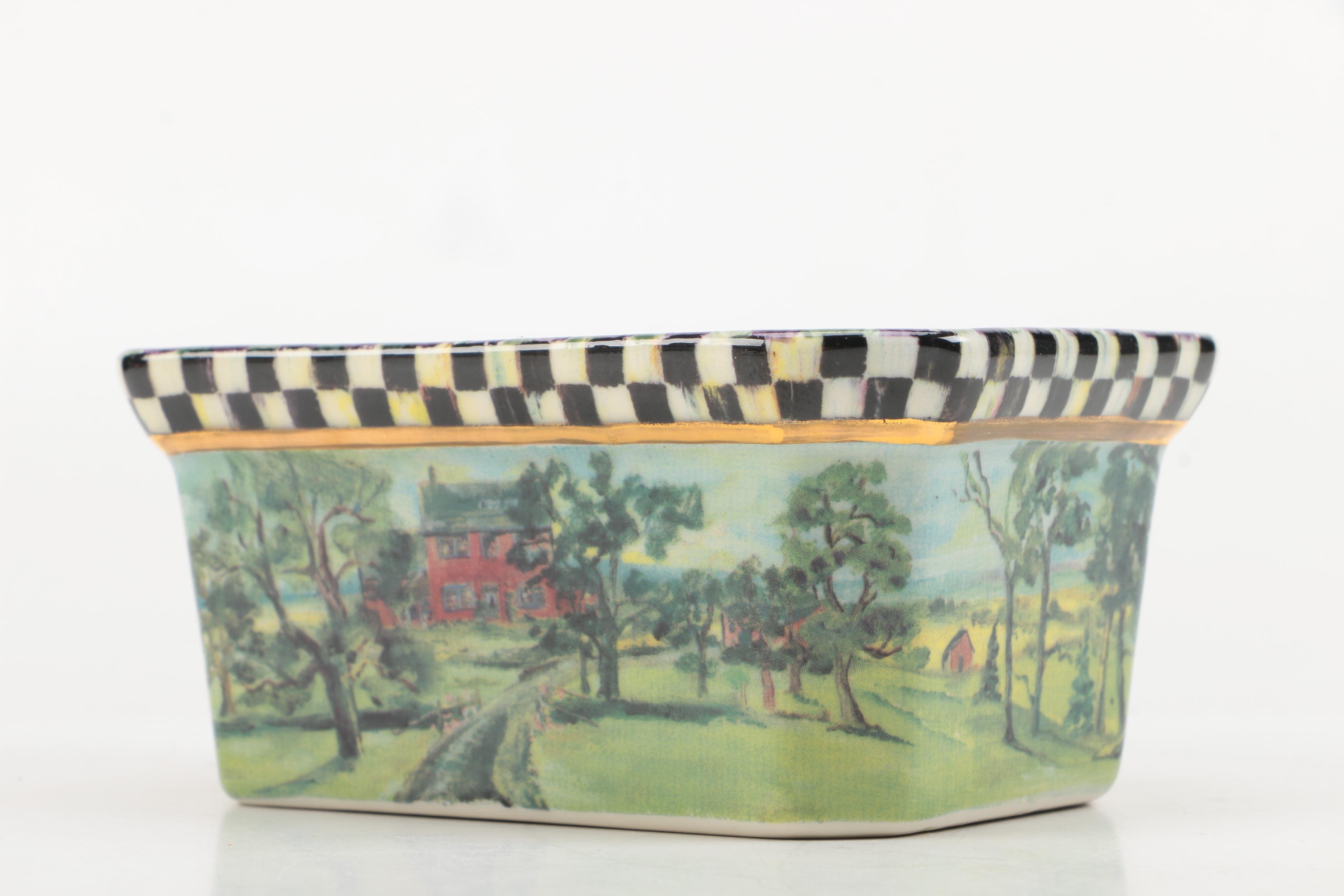 MacKenzie Childs MacLachlan Box with Thistle Lid 1990
