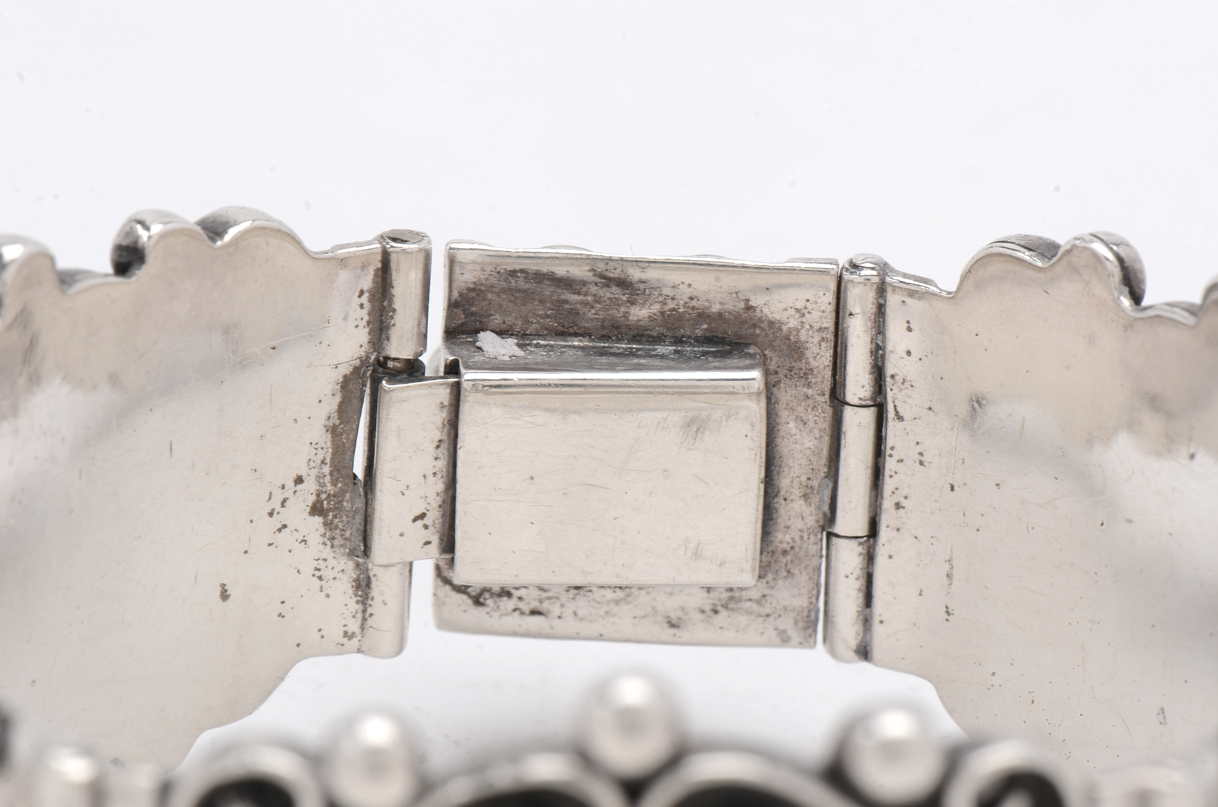 Vintage Hinged Mexican Sterling Silver Bracelet