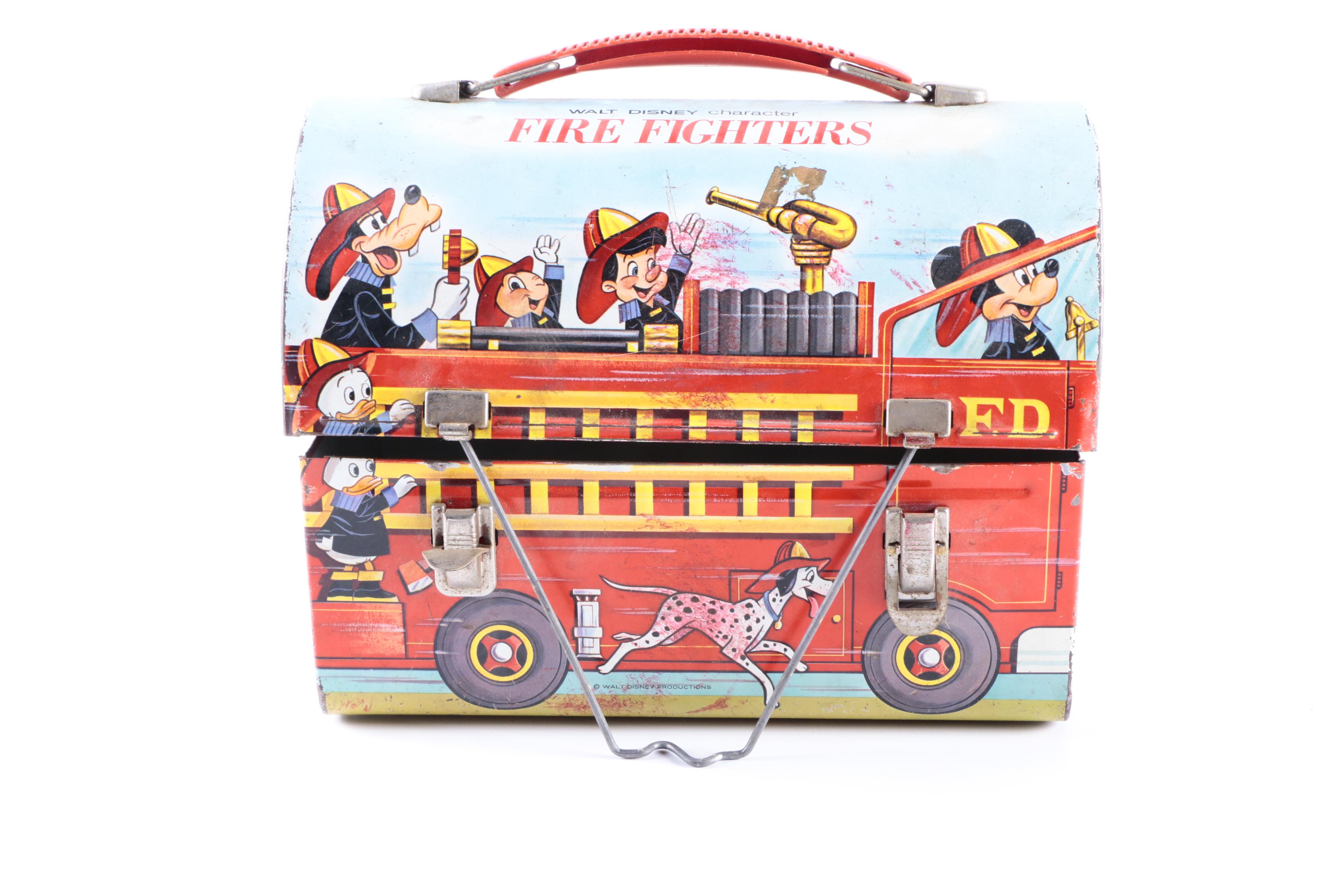 Disney Themed Metal Lunch Box from Aladdin with Plastic Beverage Carrier