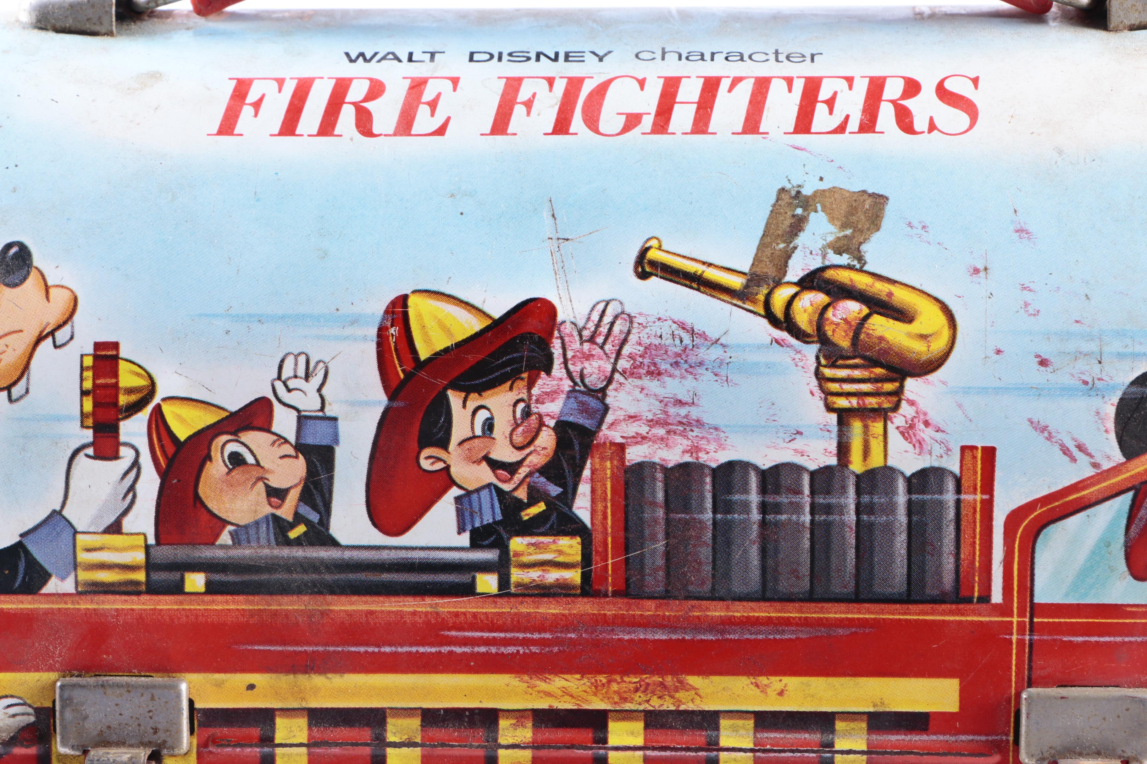 Disney Themed Metal Lunch Box from Aladdin with Plastic Beverage Carrier