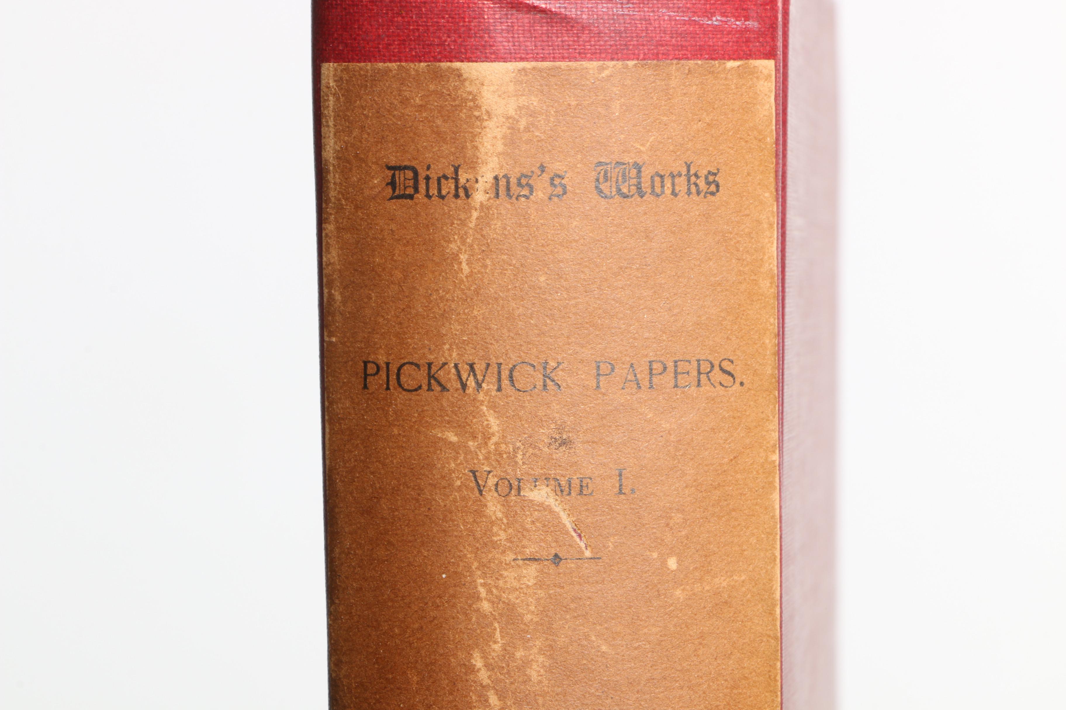 1890 Twelve Edition de Luxe Volumes of Charles Dickens' Works