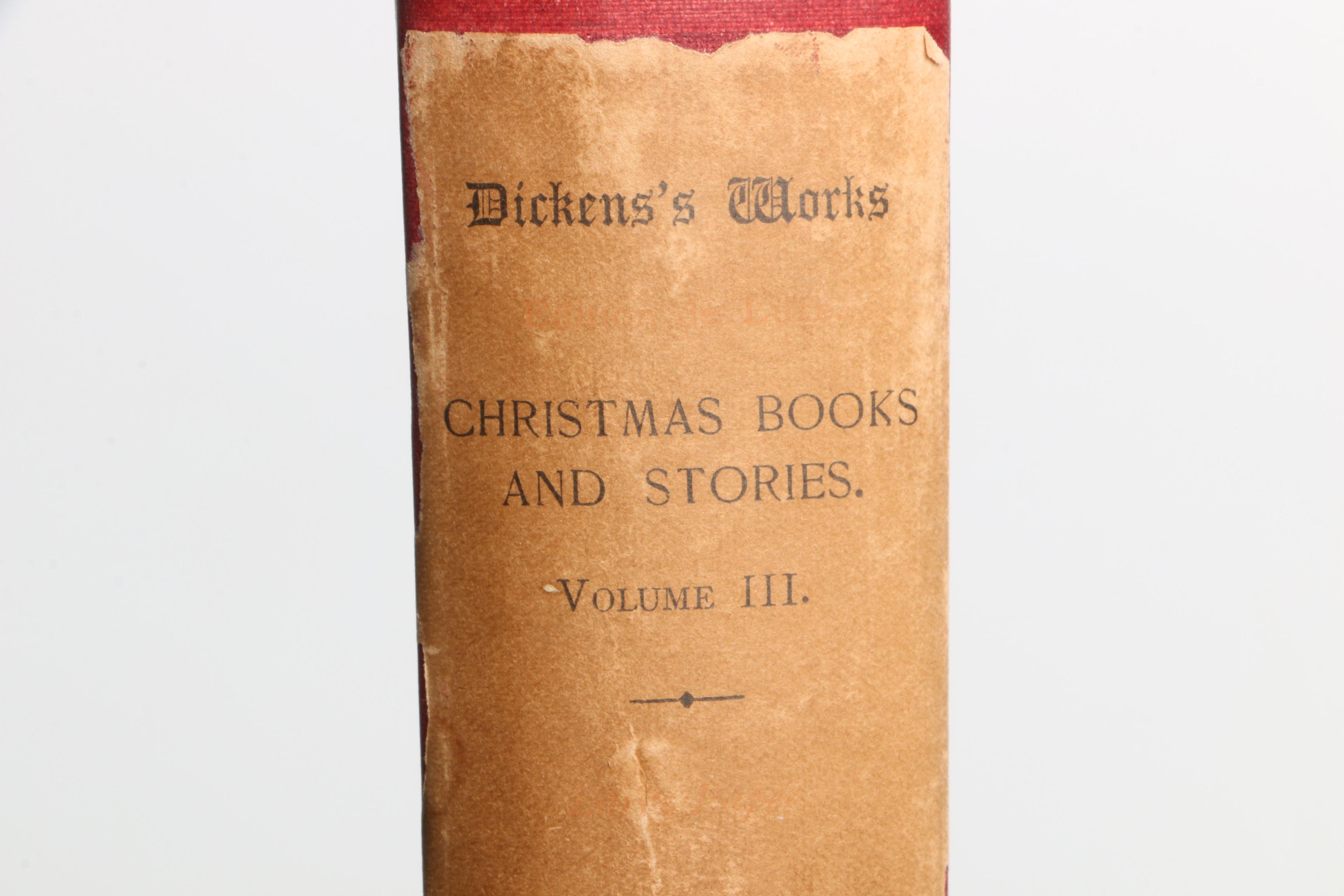 1890 Twelve Edition de Luxe Volumes of Charles Dickens' Works