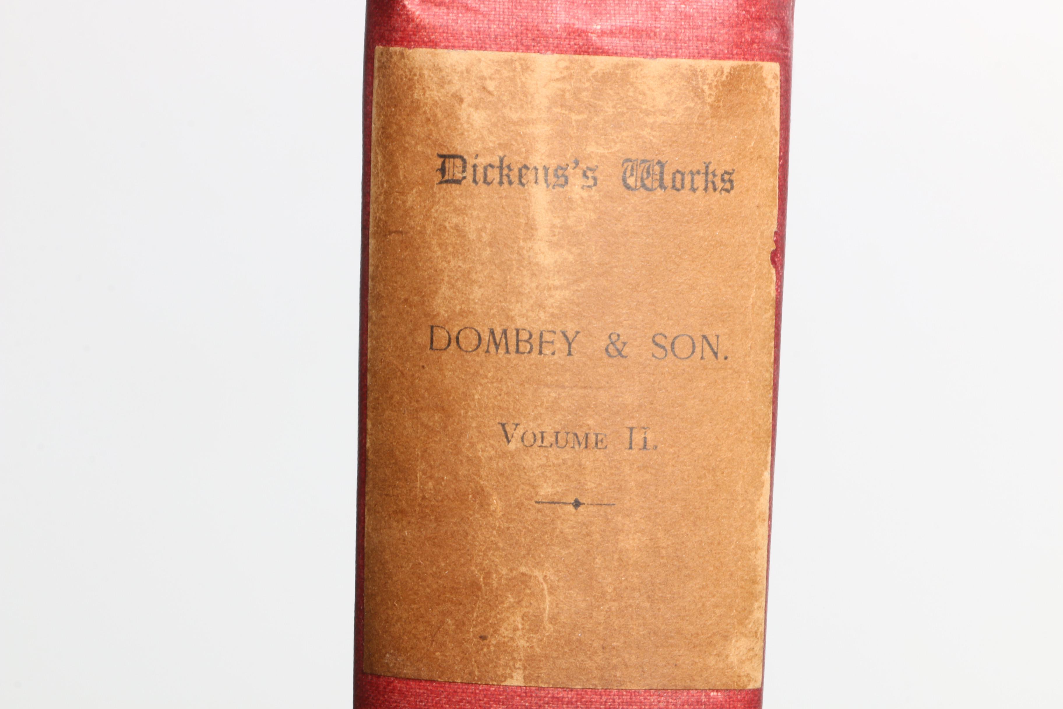 1890 Twelve Edition de Luxe Volumes of Charles Dickens' Works