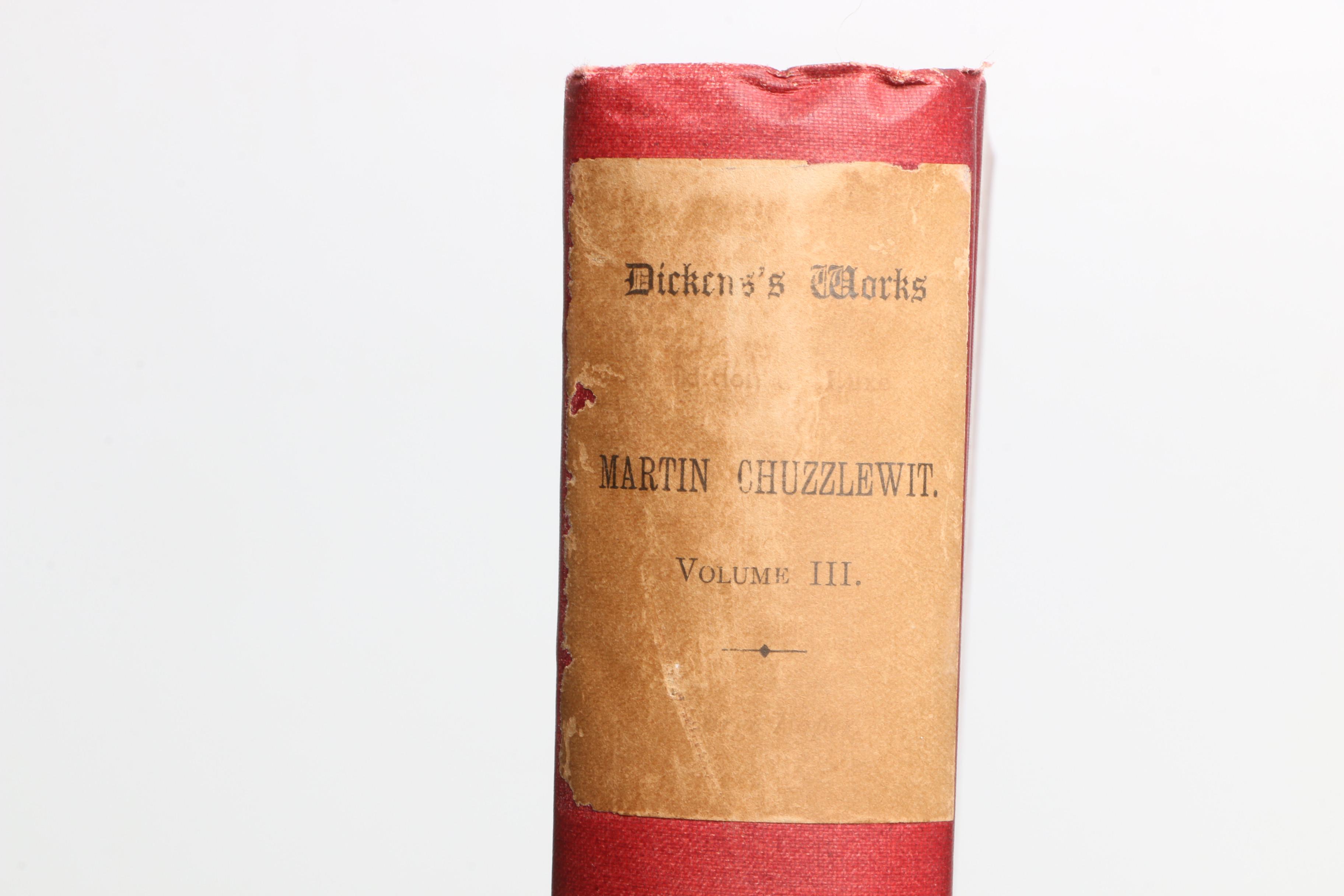 1890 Twelve Edition de Luxe Volumes of Charles Dickens' Works