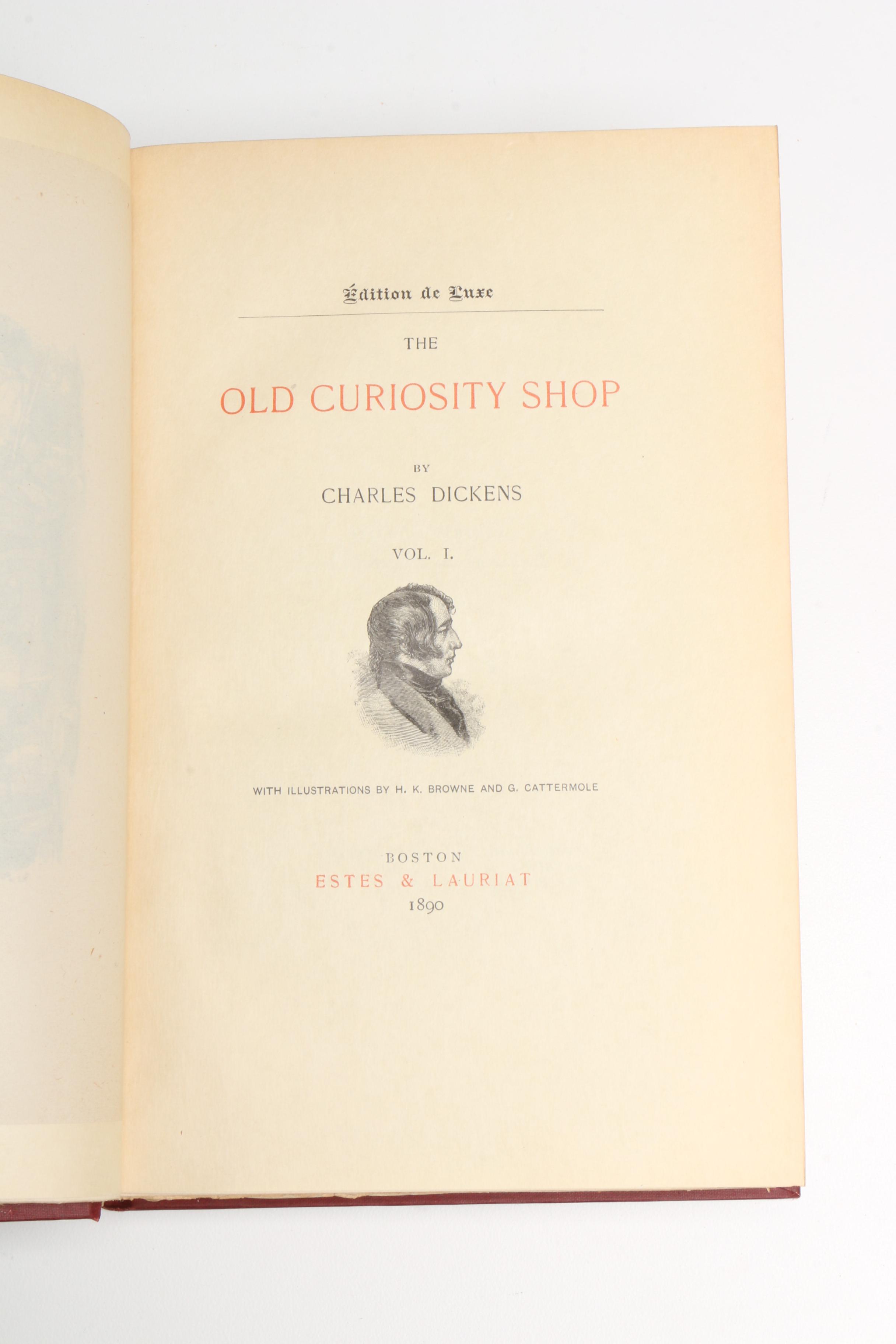 1890 Twelve Edition de Luxe Volumes of Charles Dickens' Works