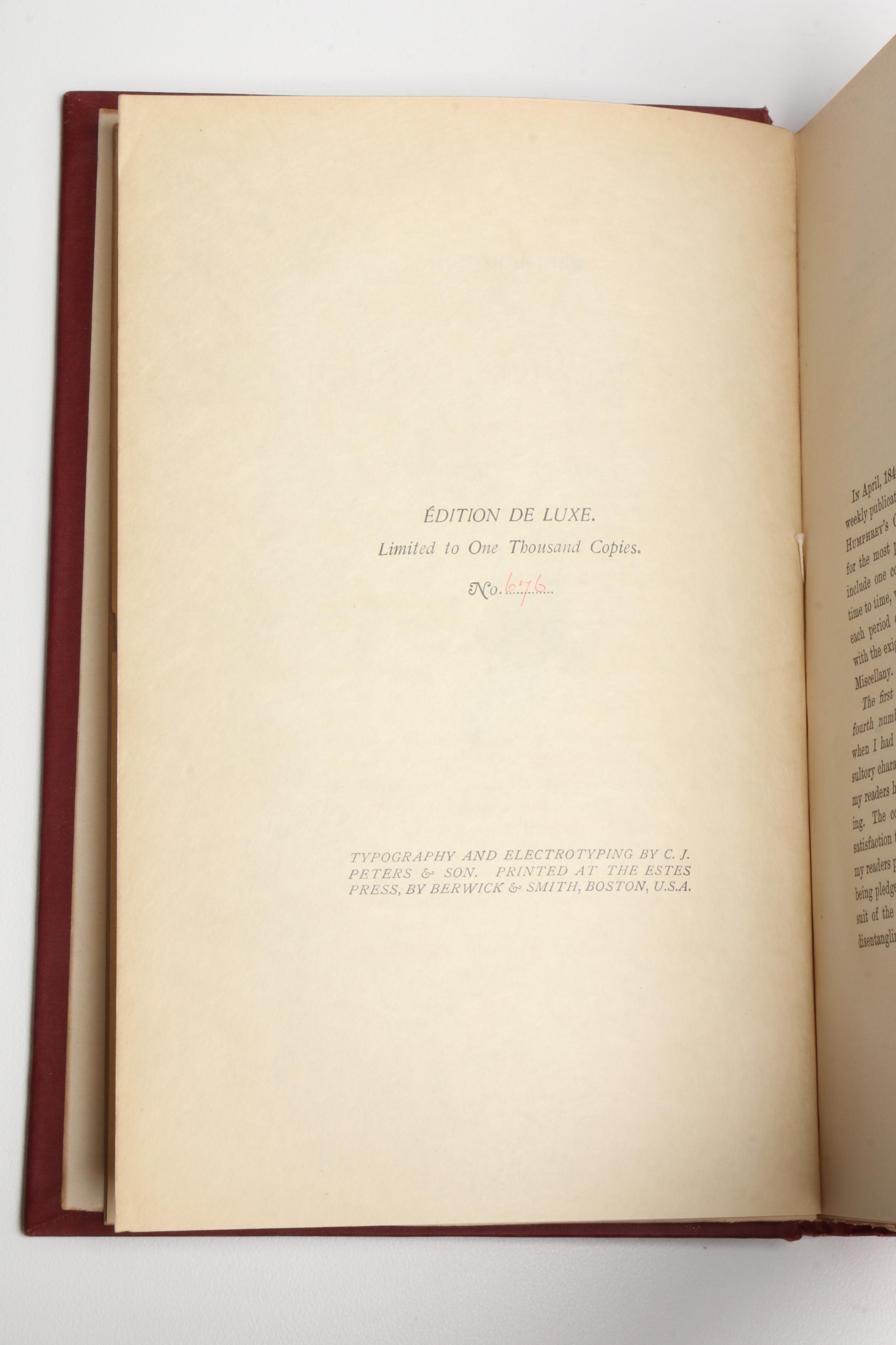 1890 Twelve Edition de Luxe Volumes of Charles Dickens' Works