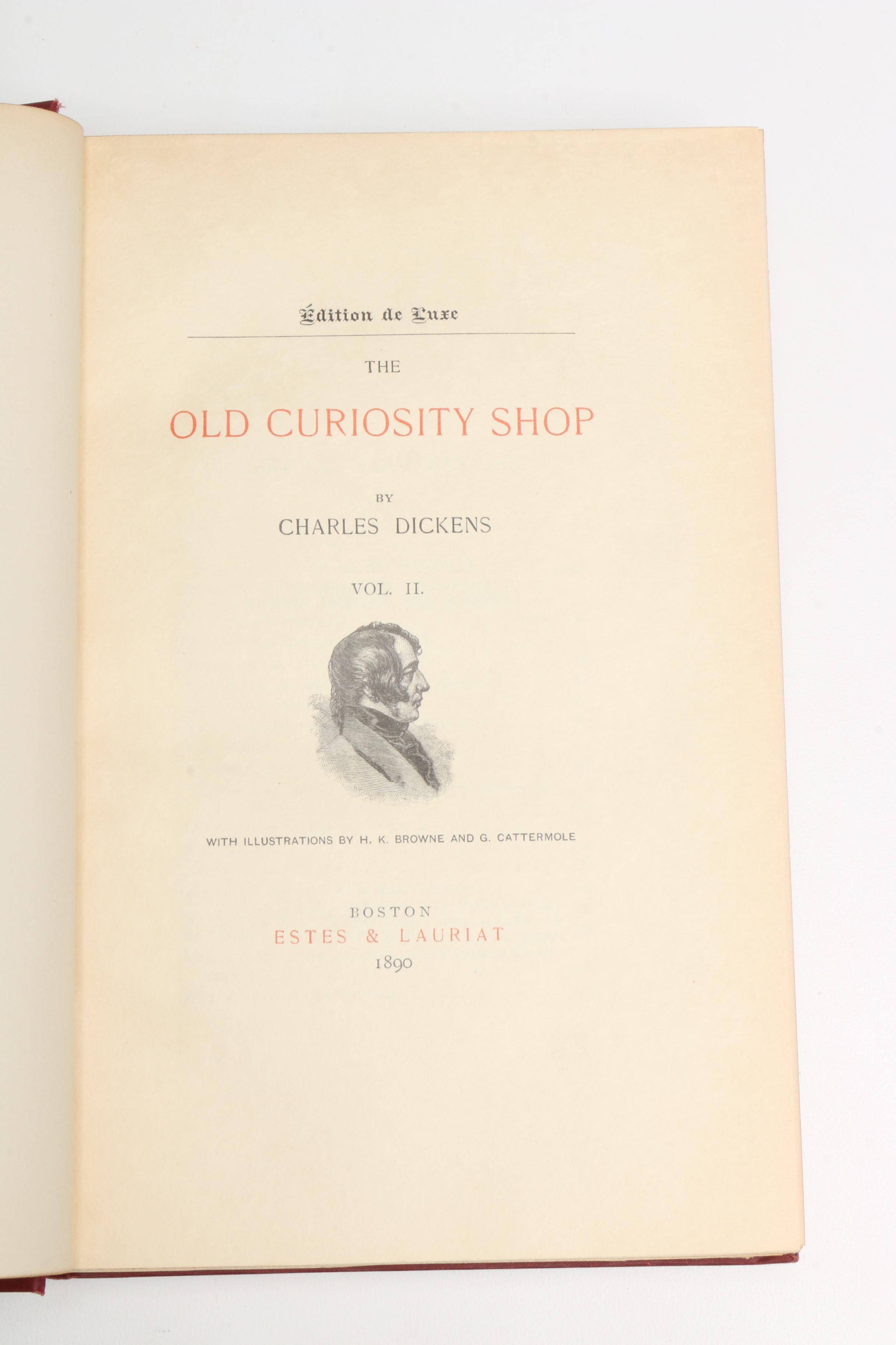 1890 Twelve Edition de Luxe Volumes of Charles Dickens' Works