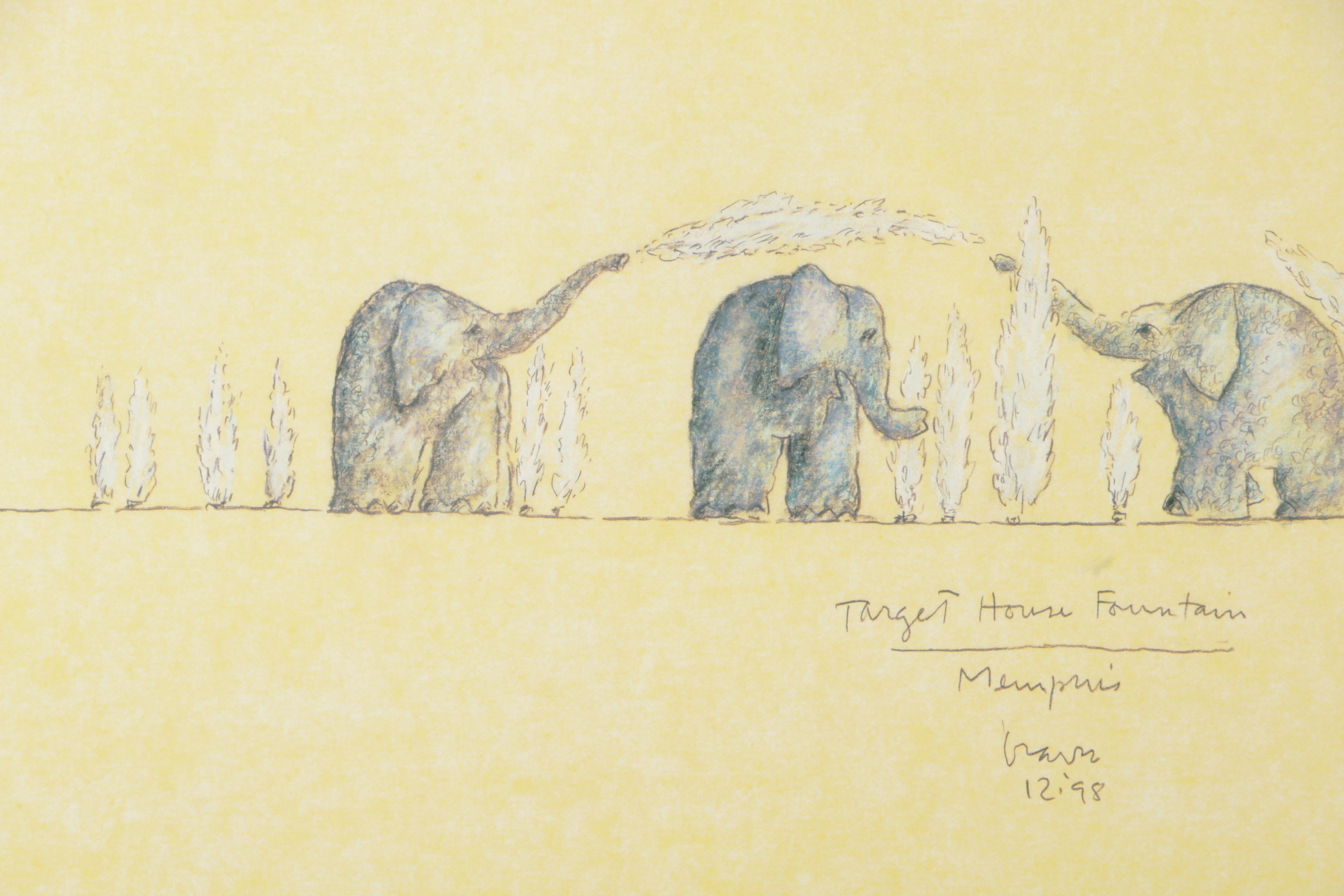 Offset Lithograph After Michael Graves's "Elephant Fountain"