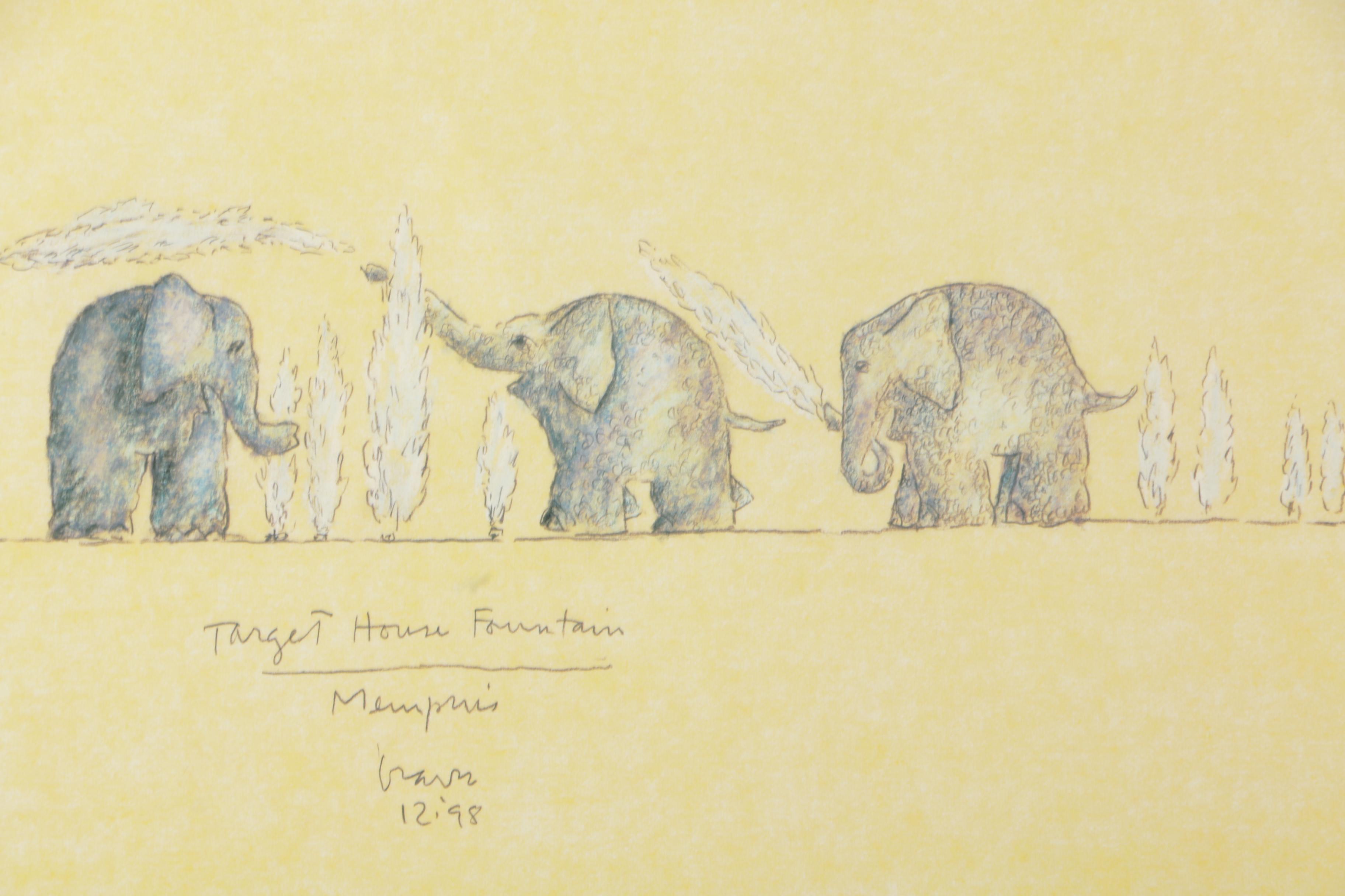 Offset Lithograph After Michael Graves's "Elephant Fountain"