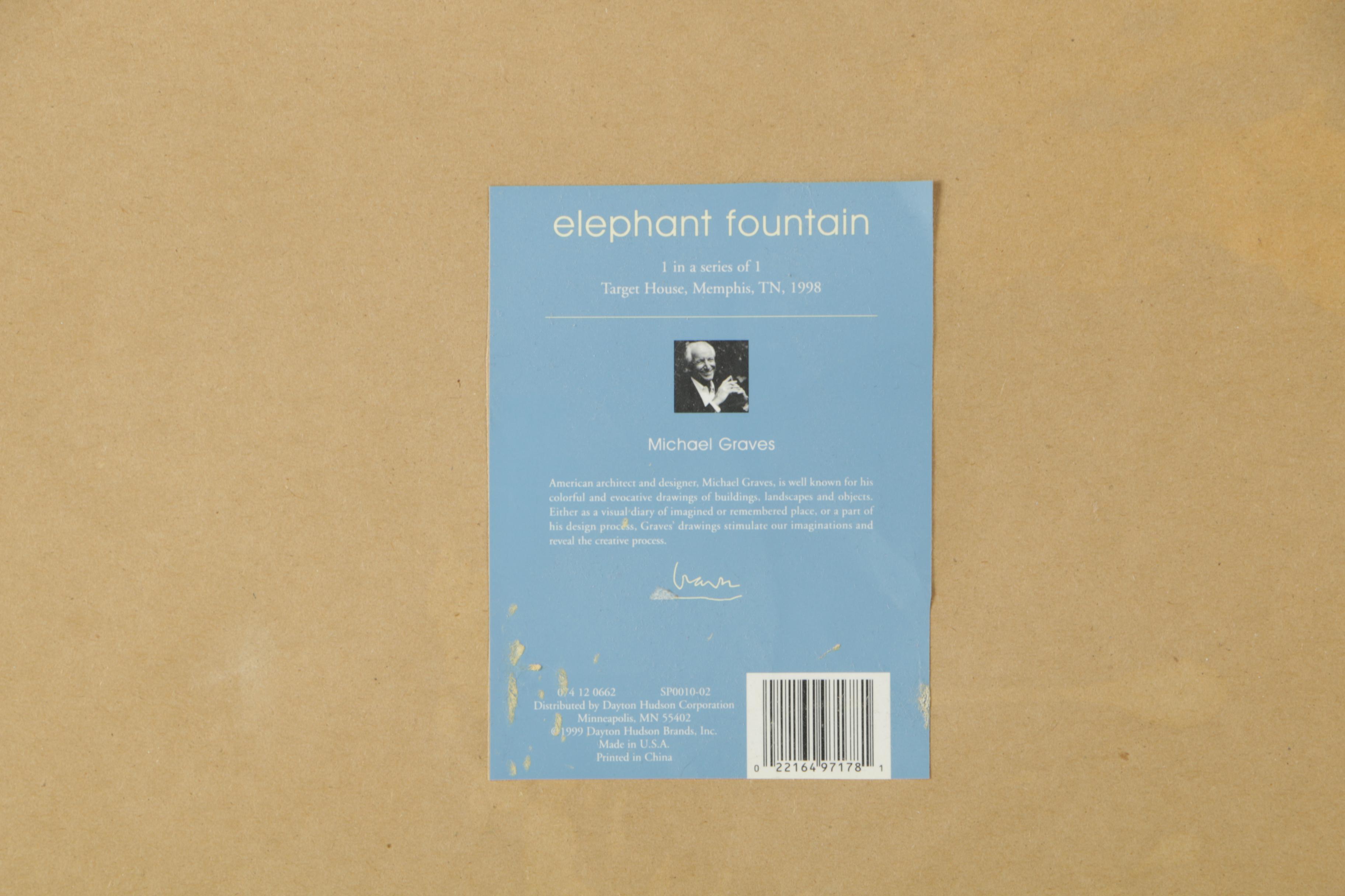 Offset Lithograph After Michael Graves's "Elephant Fountain"