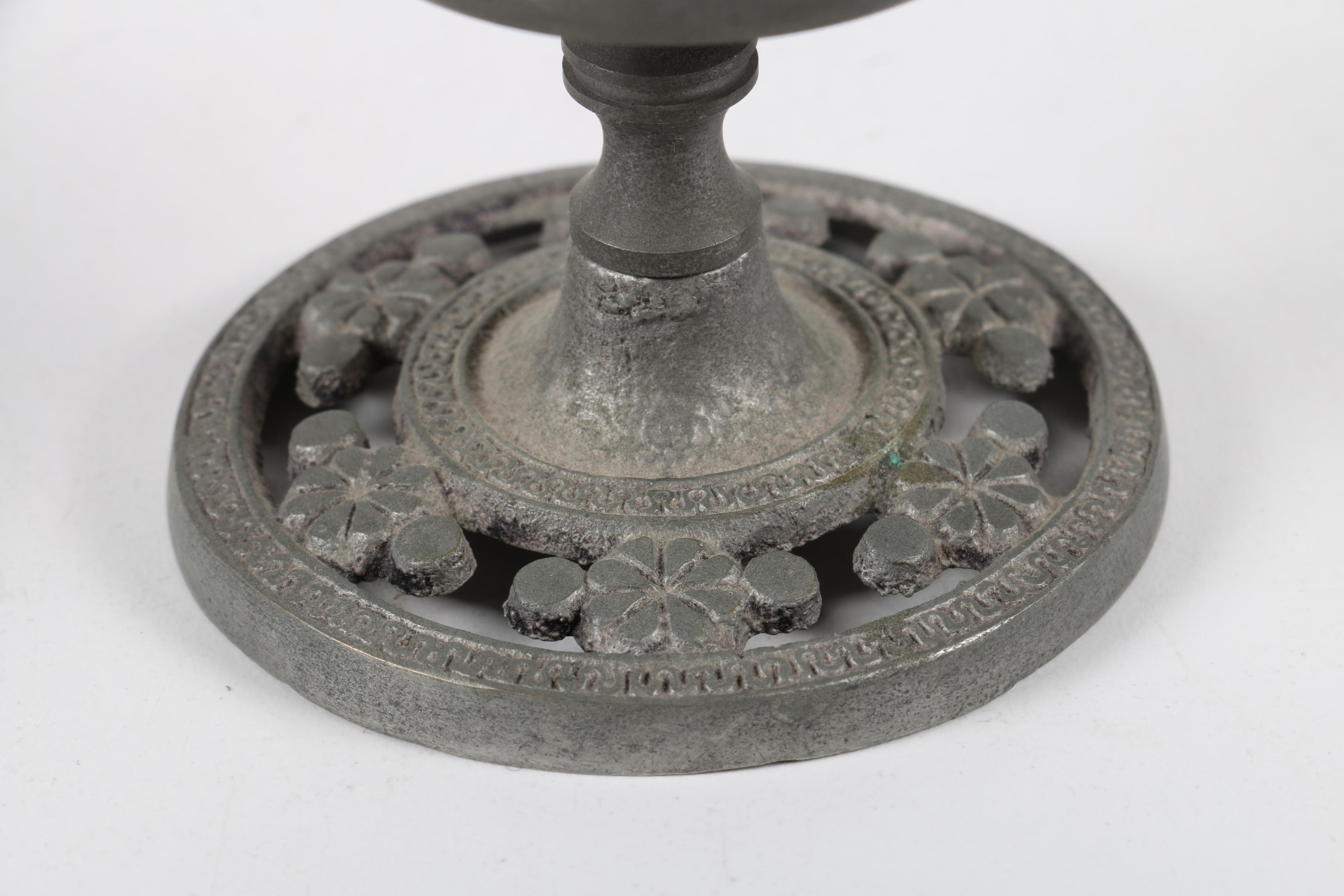 Pewter Tableware Featuring a Vintage Goblet From Israel