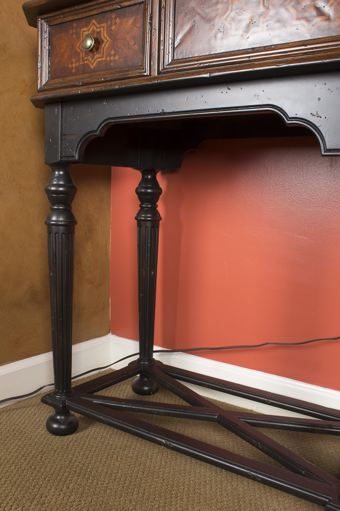Inlaid Moroccan Style Mahogany Console Table