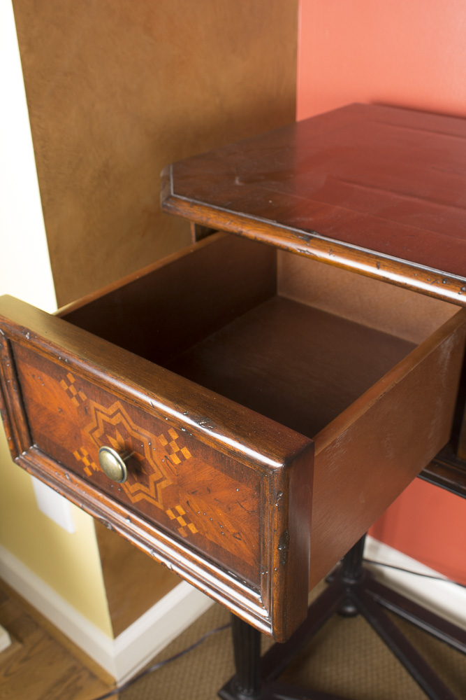 Inlaid Moroccan Style Mahogany Console Table