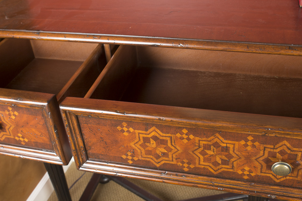 Inlaid Moroccan Style Mahogany Console Table