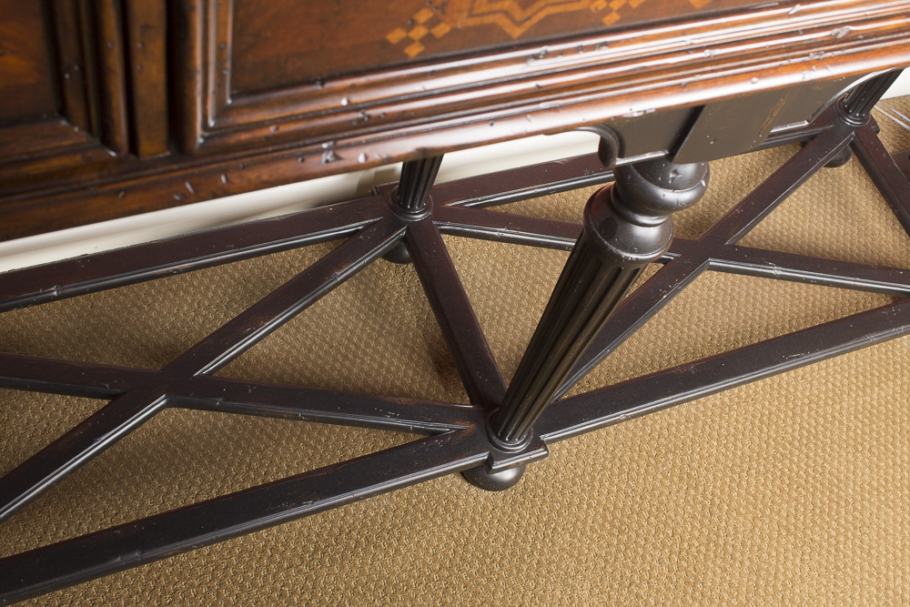 Inlaid Moroccan Style Mahogany Console Table