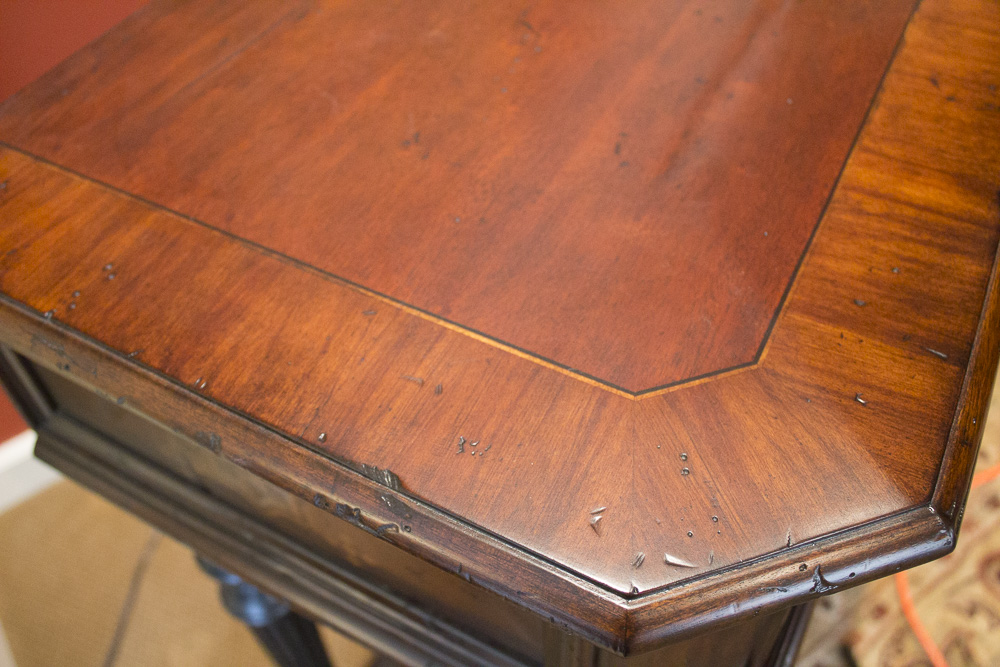 Inlaid Moroccan Style Mahogany Console Table