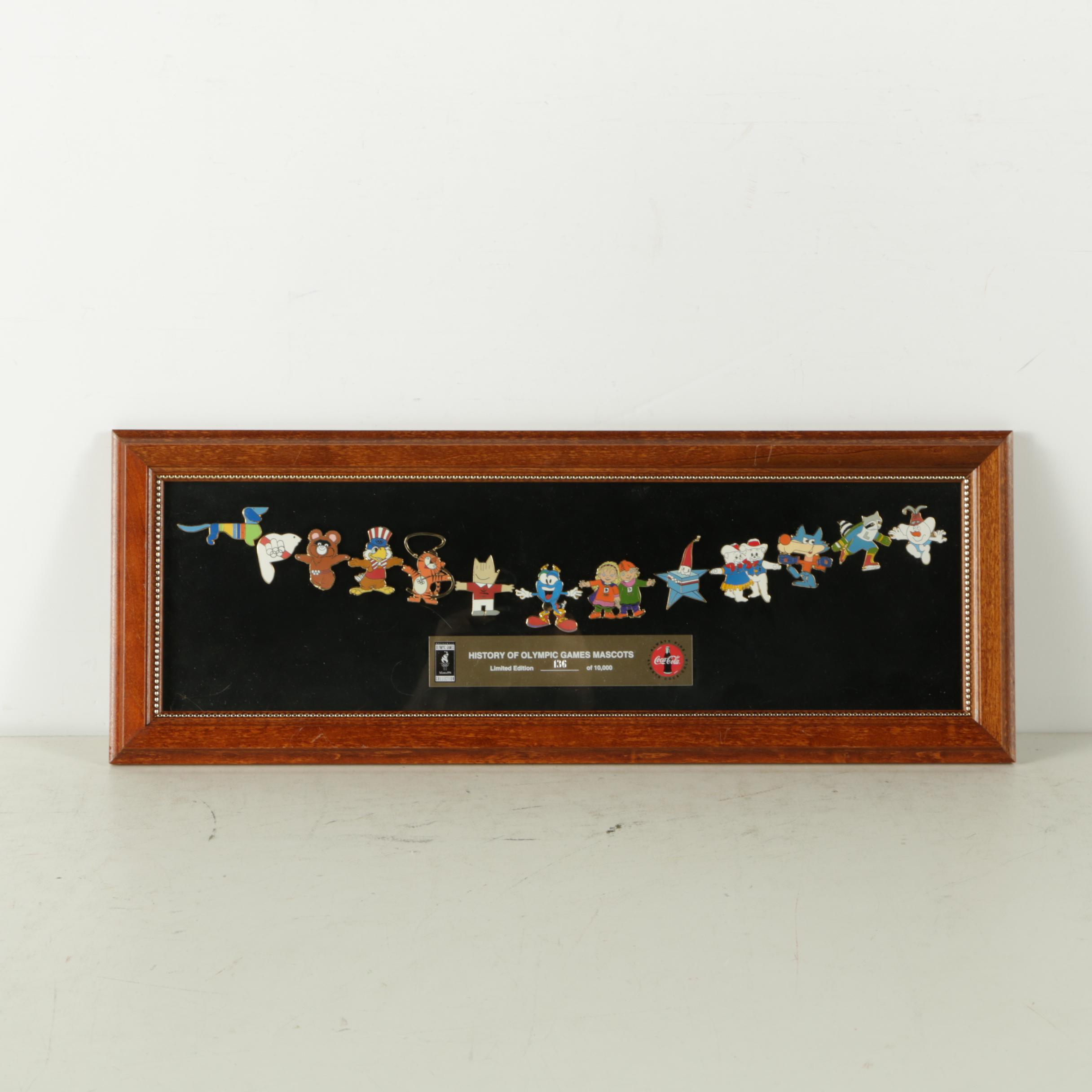Framed "History of Olympic Games Mascots" Limited Edition Collection