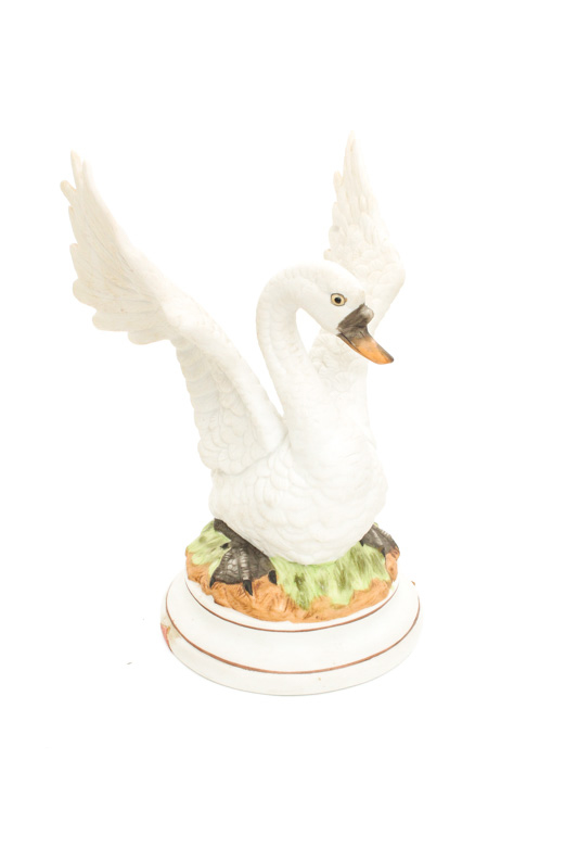 Pair of Vintage Swan Figurine Decanters