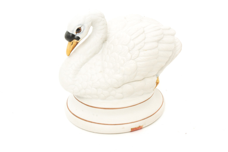 Pair of Vintage Swan Figurine Decanters