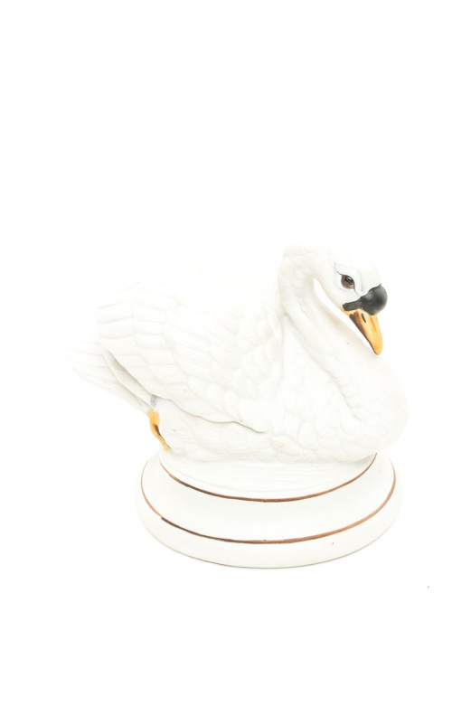 Pair of Vintage Swan Figurine Decanters