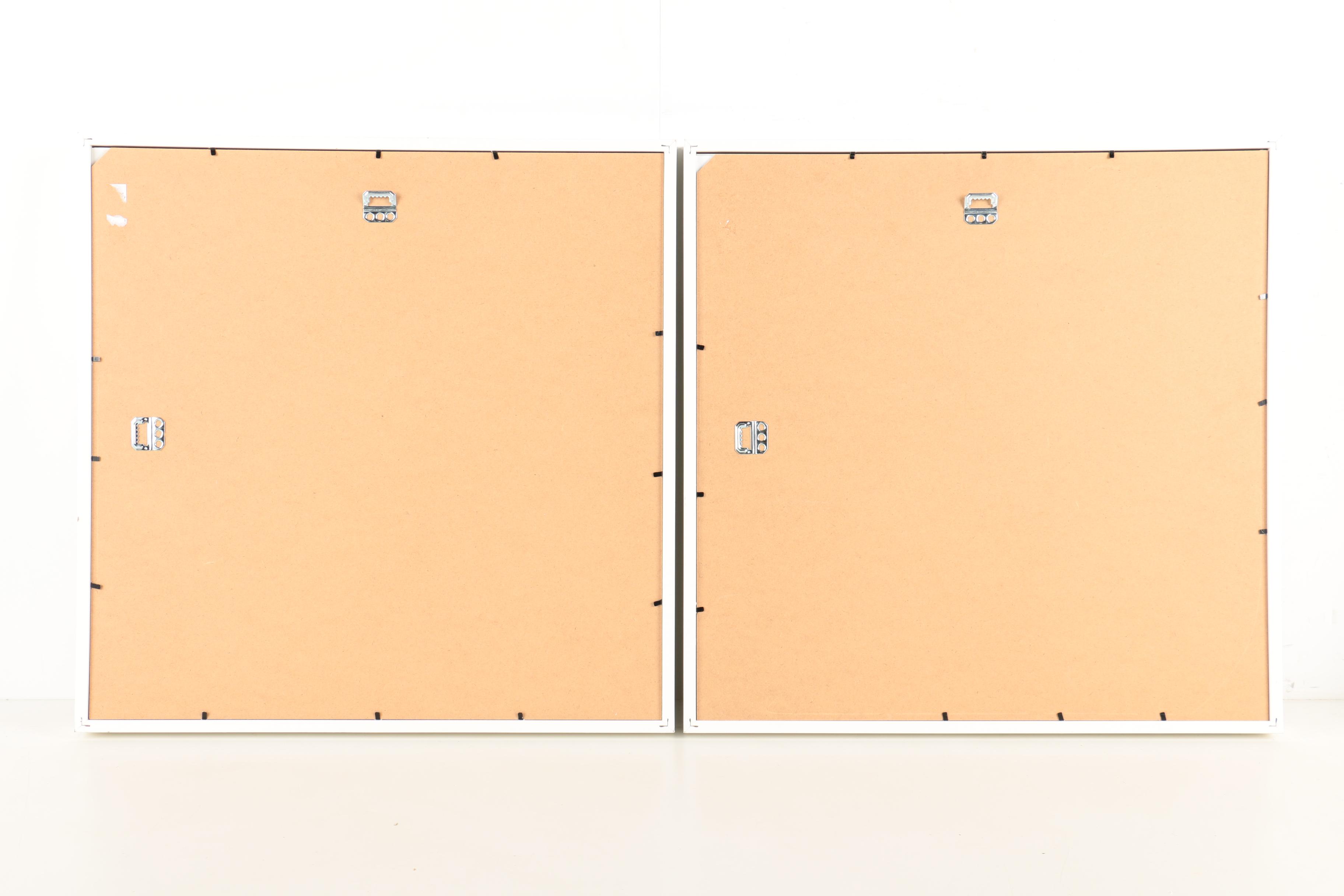 Oil Paintings on Paper of Abstract Compositions by Gina Julian