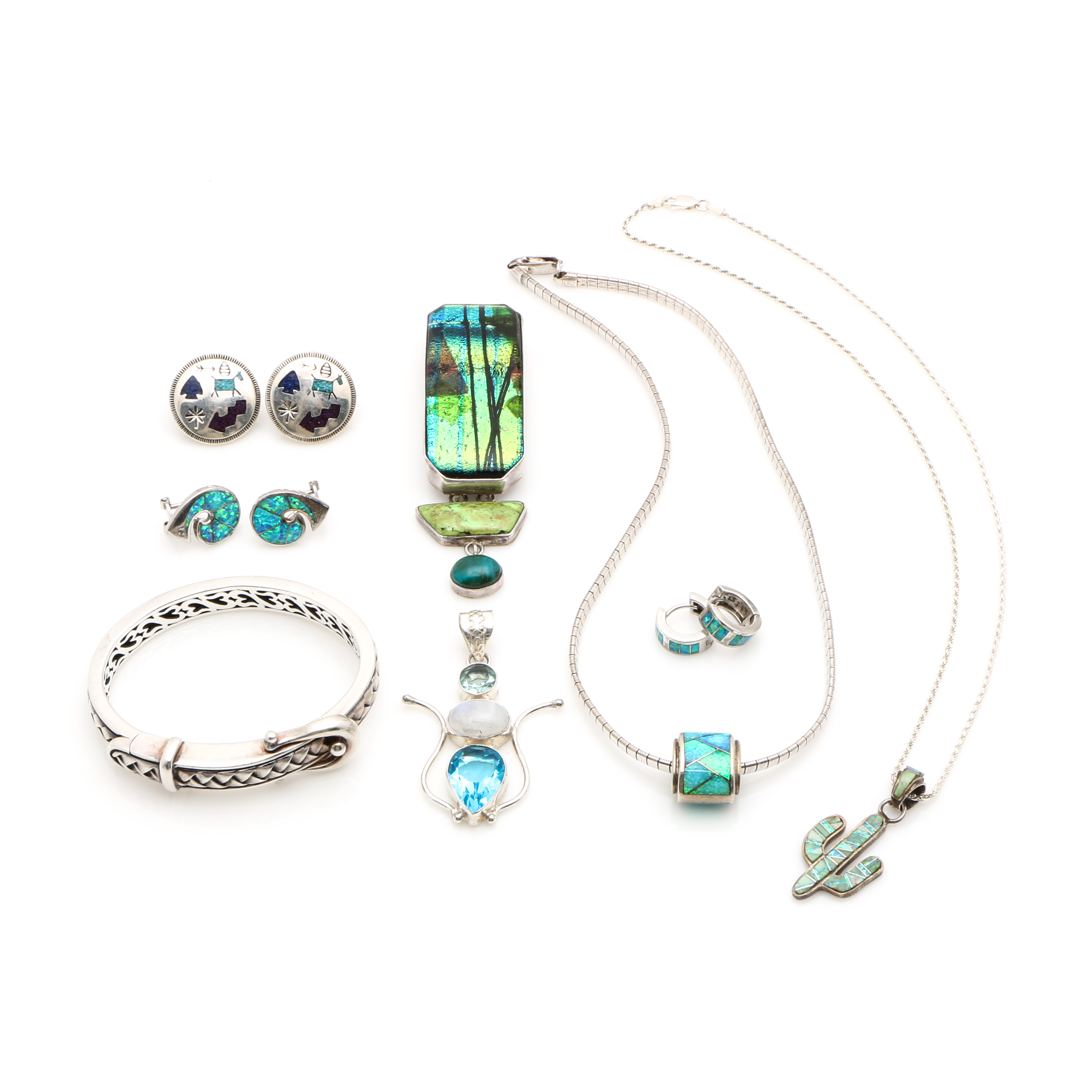 Sterling Silver Jewelry Collection Including Carolyn Pollack